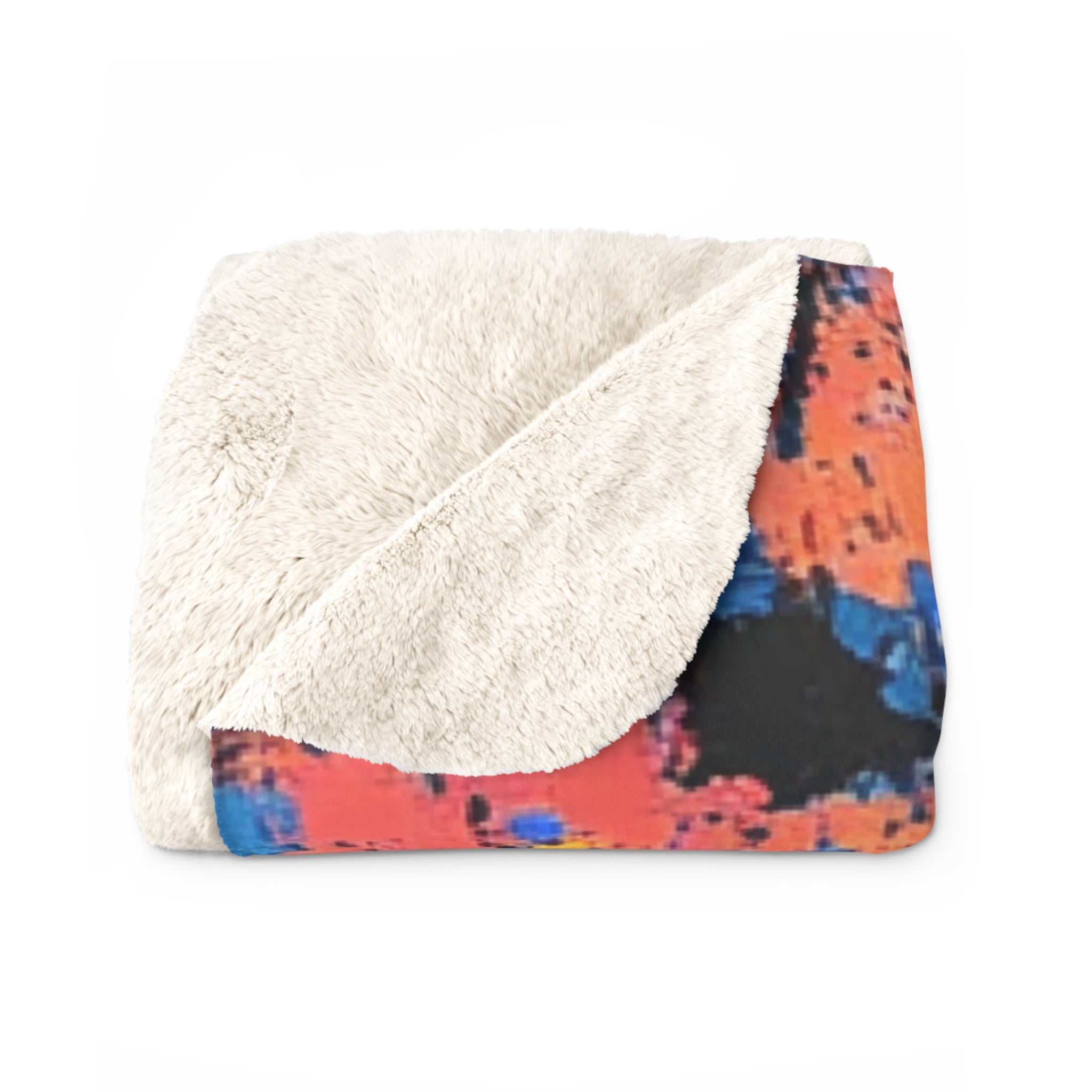 The Colors Of Paint Splatter Sherpa Fleece Blanket, Artsulli - Art is Long, Life is Short, Home Decor, , , , , , , 
