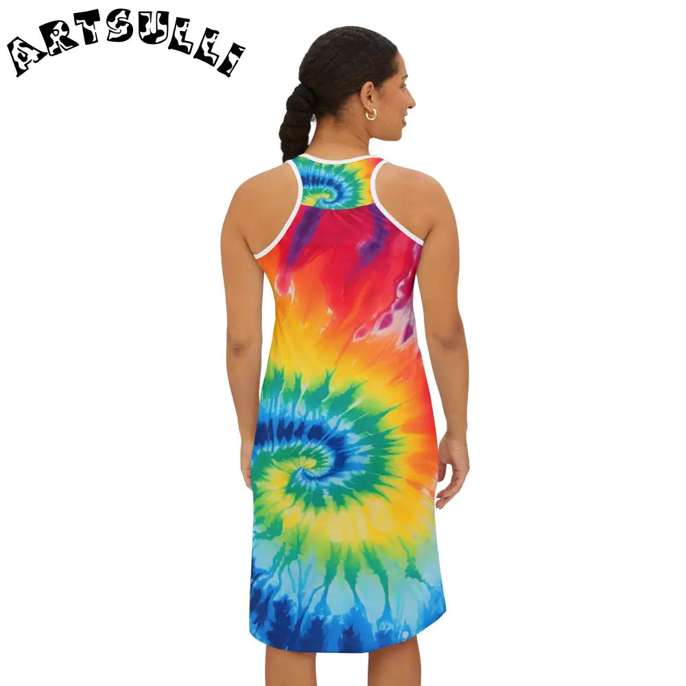 JAKKOUTTHEBXX Rainbow Tie-Dye Tank Dress 2025