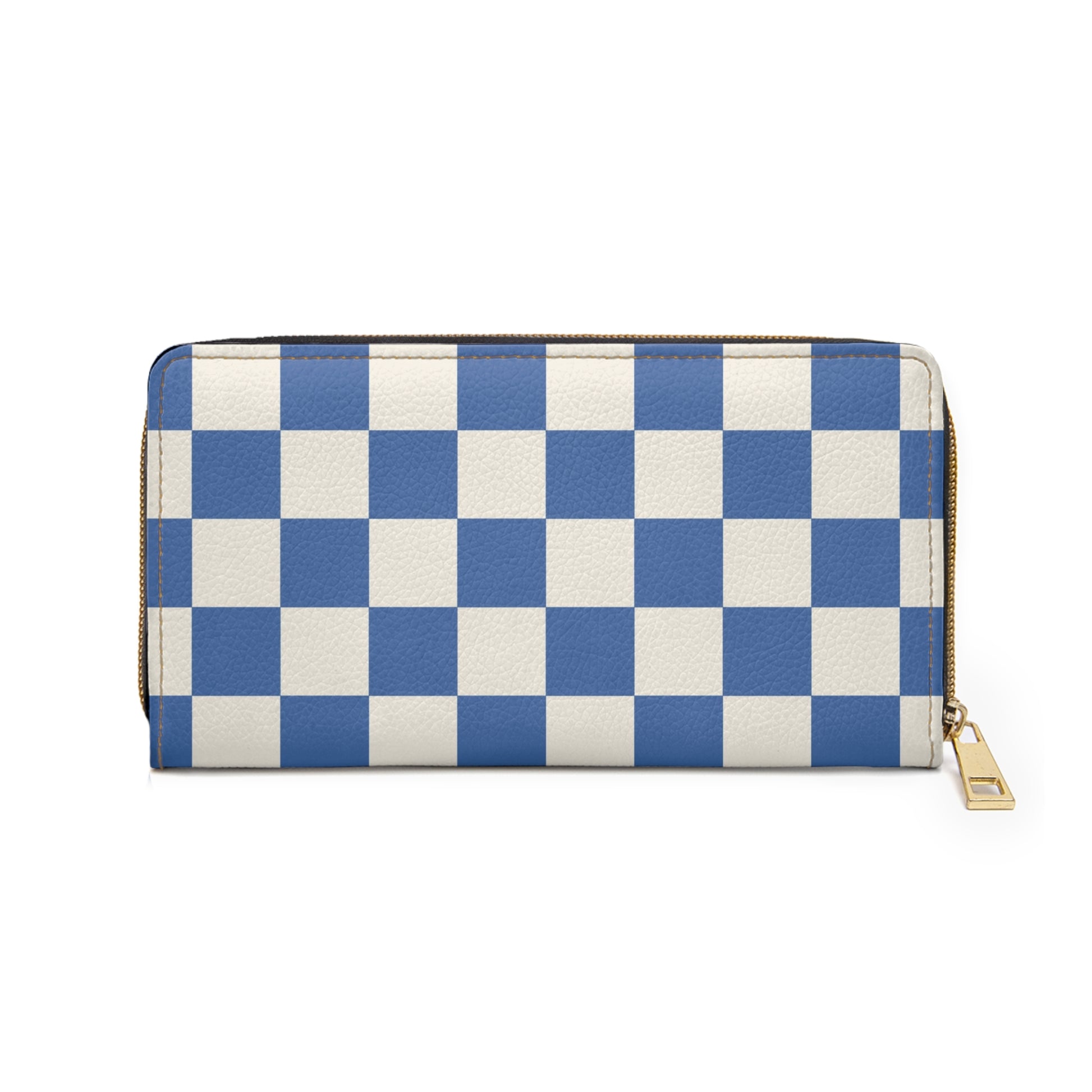 Checkerboard II Blue Zipper Wallet, Artsulli - Art is Long, Life is Short, Accessories, , , , , , , 