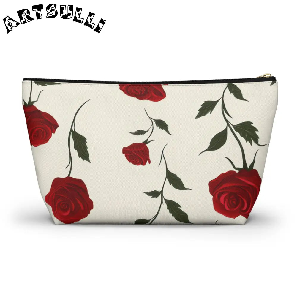 JAKKOUTTHEBXX Red Roses Accessory Pouch w T-bottom JAKKOUTTHEBXX