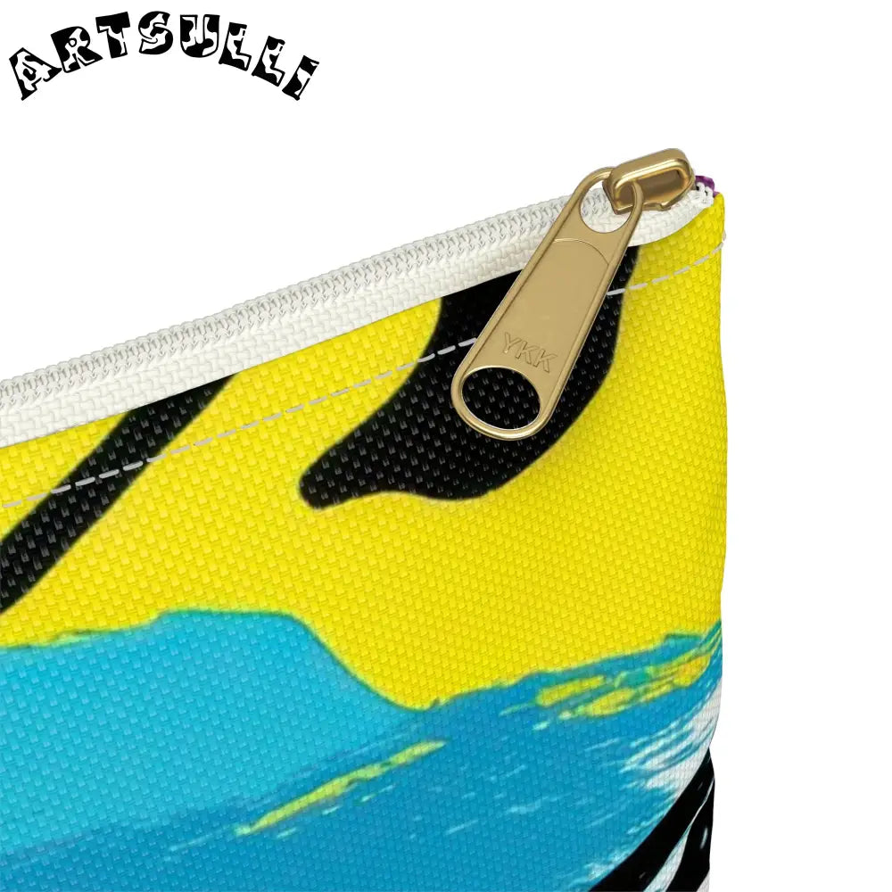 Zebra Stripes x Leapord Print x Paint Splatter Multi-Color Accessory Pouch, Artsulli - Art is Long, Life is Short, Bags, , , , , , , 