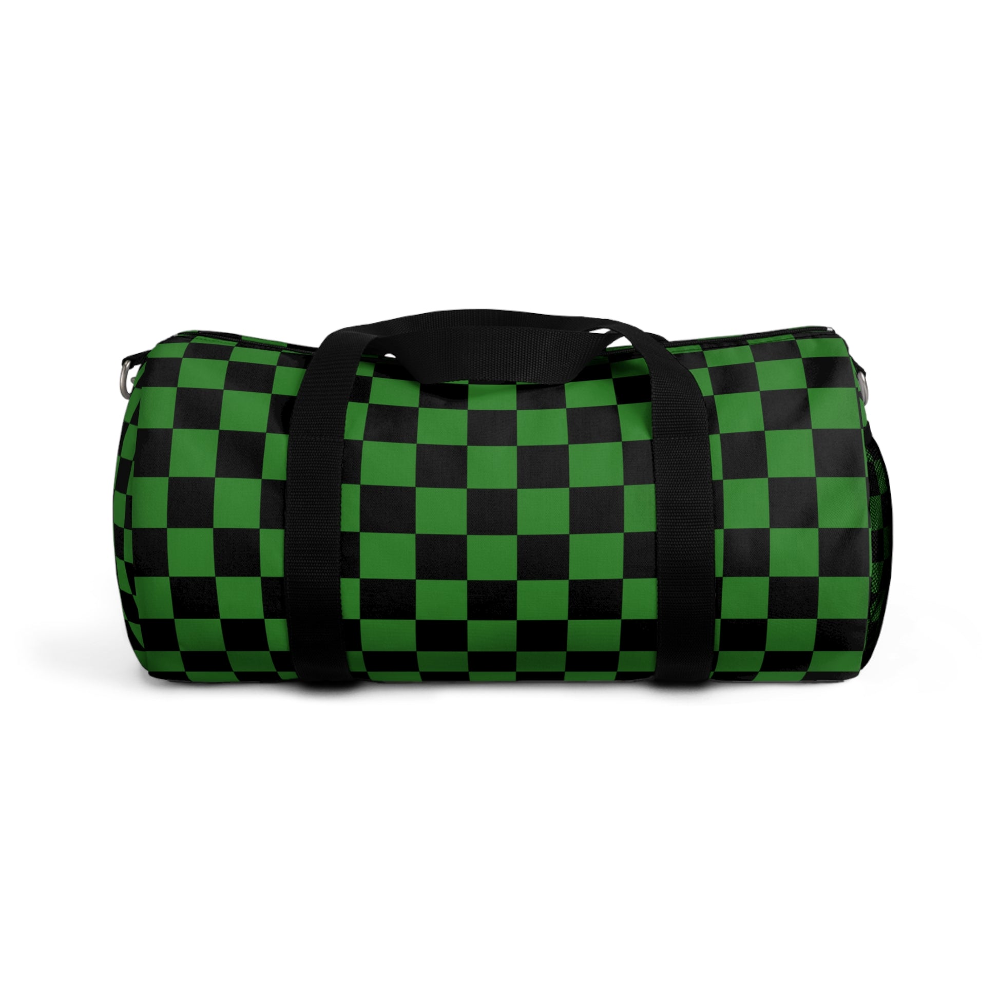 Checkerboard II Green and Black Duffel Bag, Artsulli - Art is Long, Life is Short, Bags, Size, Small, , , , , 12115156736695747265