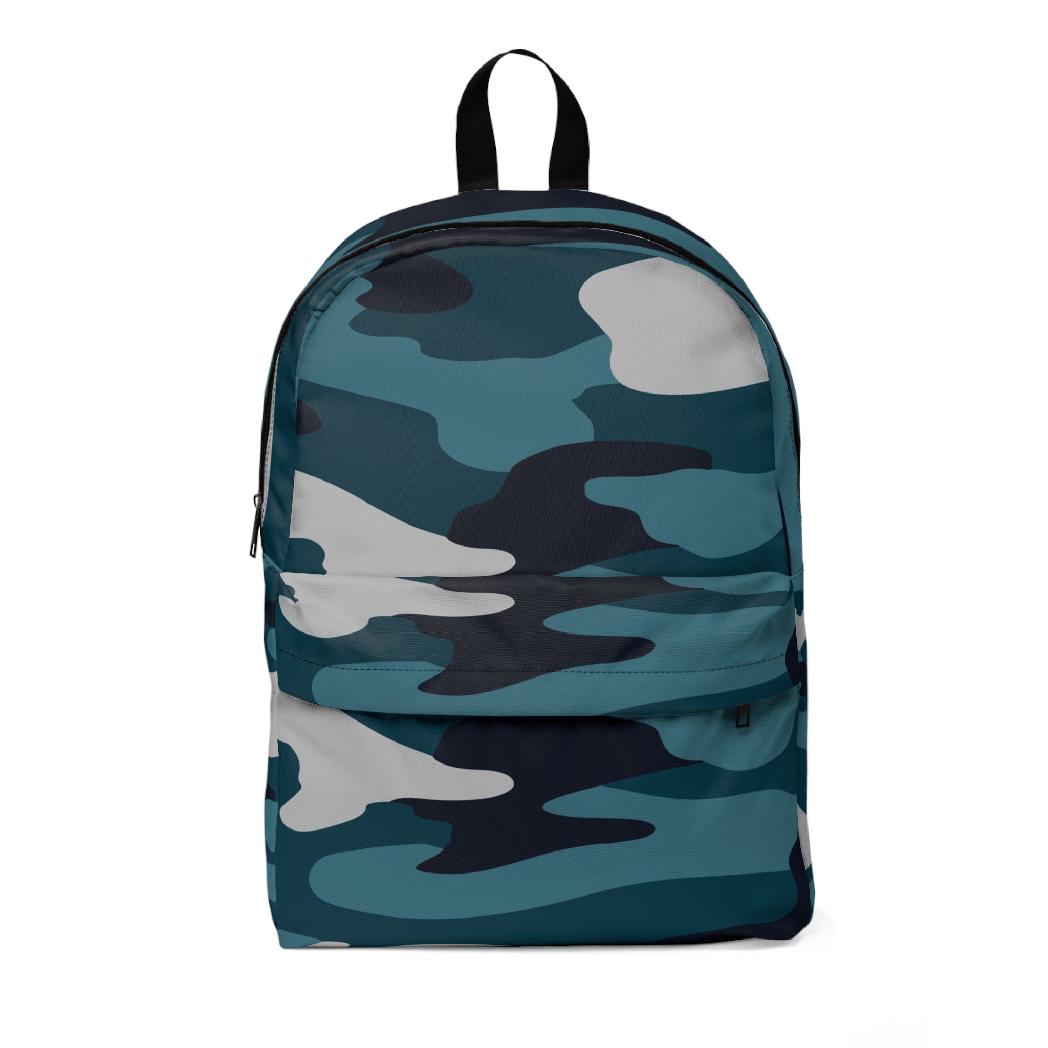 Blue Camouflage Unisex Classic Backpack, Artsulli - Art is Long, Life is Short, Bags, Size, One size, , , , , 12163595263129