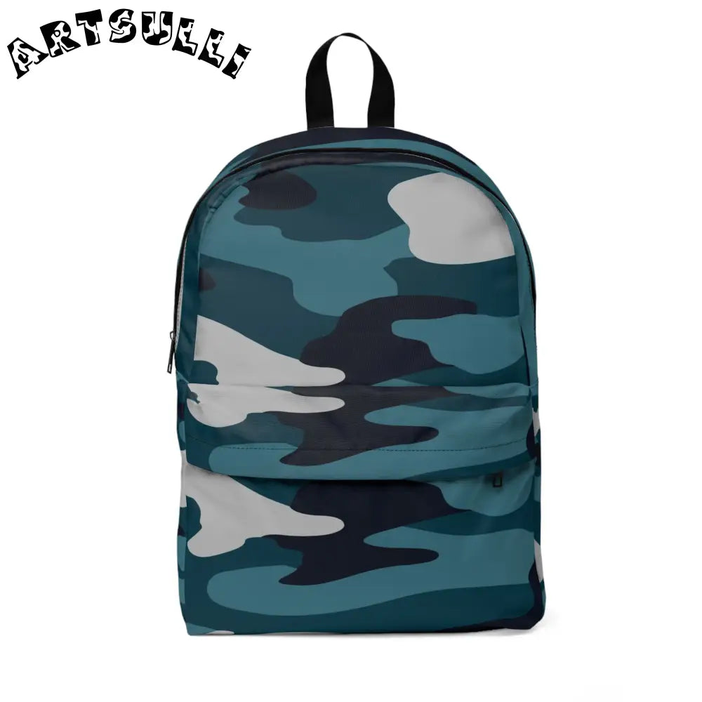 JAKKOUTTHEBXX Blue Camouflage Unisex Classic Backpack JAKKOUTTHEBXX