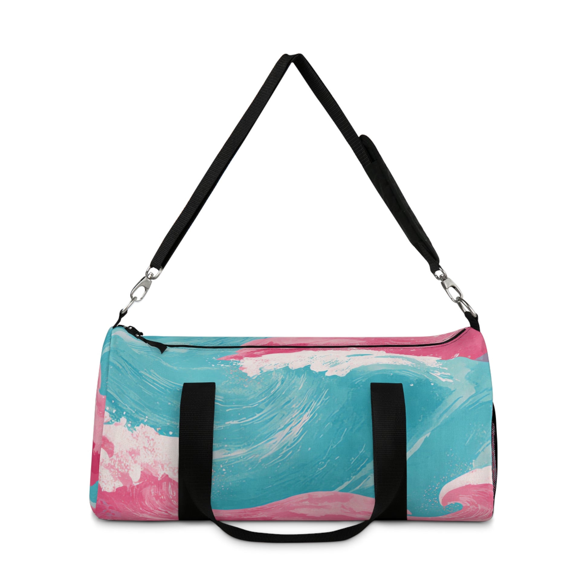 The Great Pastelwave II Pink and Blue Duffel Bag, Artsulli - Art is Long, Life is Short, Bags, , , , , , , 