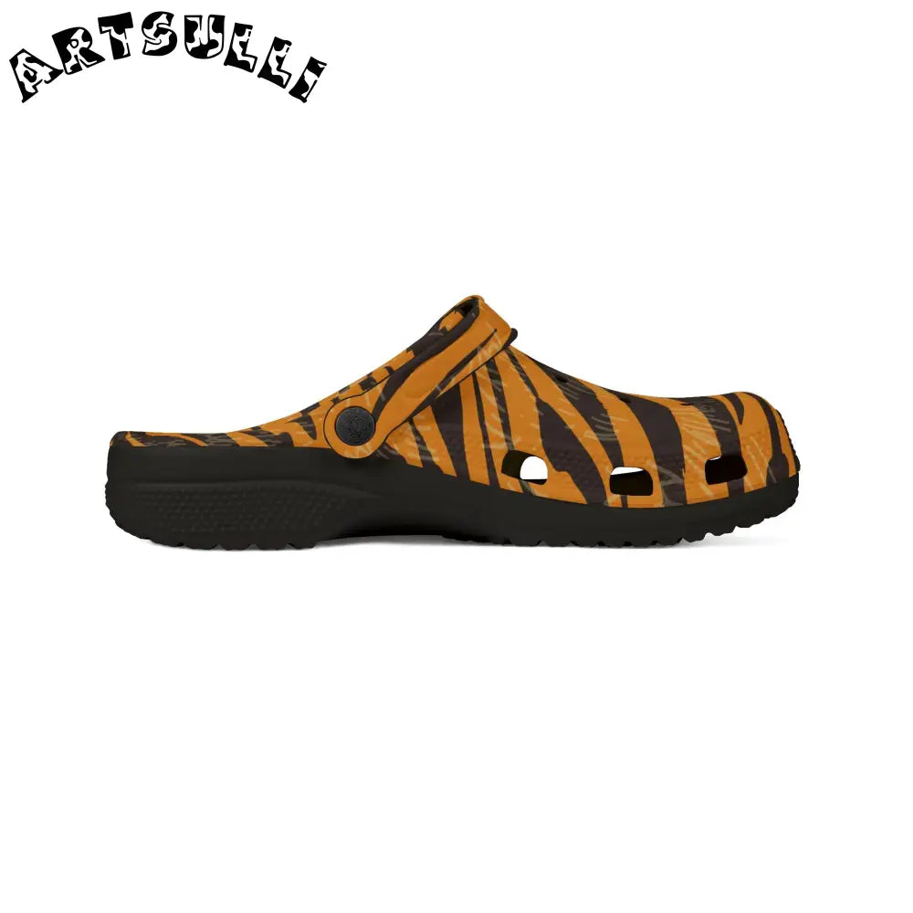 JAKKOUTTHEBXX Tiger Scratches Orange and Black EVA Foam Rubber Shoes