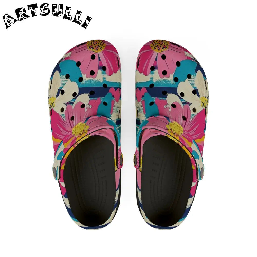 JAKKOUTTHEBXX Dayglo Floral Stripes Multi-Color EVA Foam Rubber