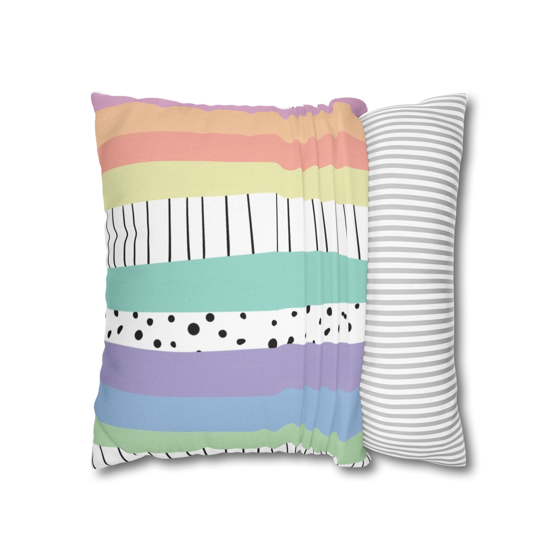 Spun Polyester Square Pillowcase, Artsulli - Art is Long, Life is Short, Home Decor, , , , , , , 