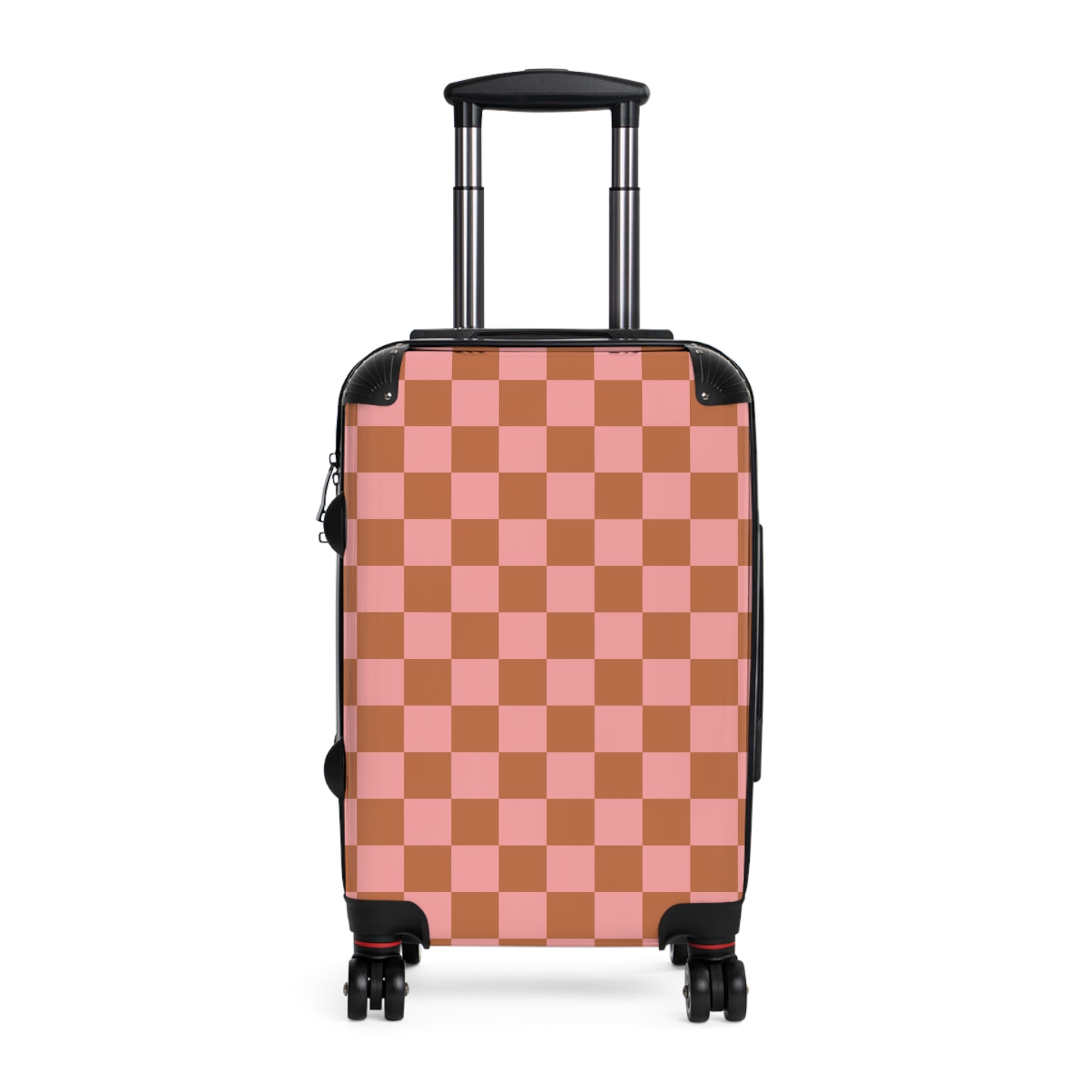 Chessboard II Pink and Brown  Suitcase, Artsulli - Art is Long, Life is Short, Bags, Size, Small, Color, Black, , , 27500341375957052648