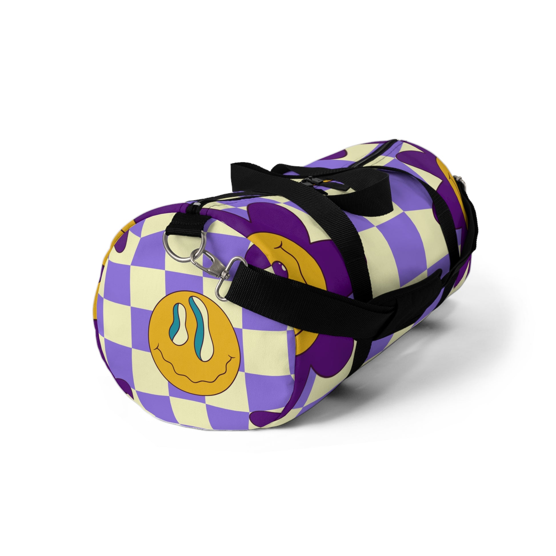 Trippy Flower Power Motifs Duffel Bag, Artsulli - Art is Long, Life is Short, Bags, , , , , , , 