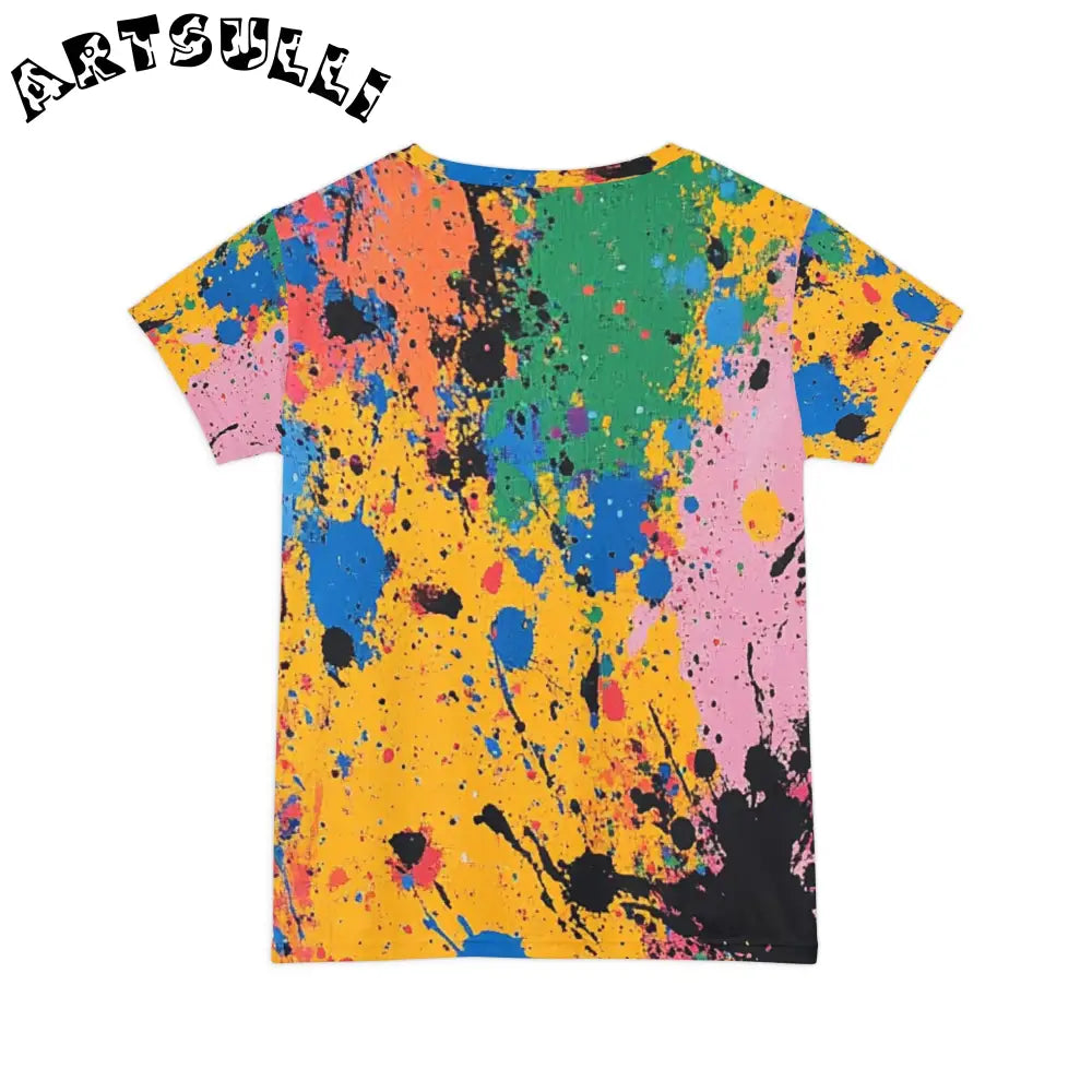 JAKKOUTTHEBXX The Colors Of Paint Splatter Women’s Short Sleeve
