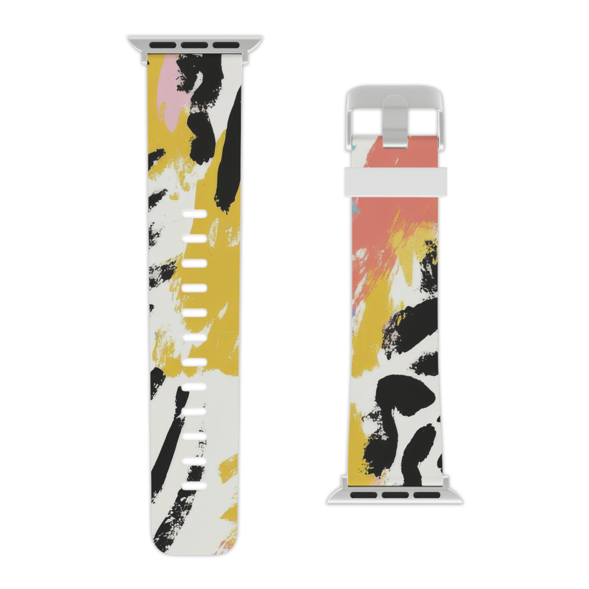 Wild Zebra Stripes x Paint Brush Strokes Multi-Color II Watch Band for Apple Watch, Artsulli - Art is Long, Life is Short, Accessories, , , , , , , 