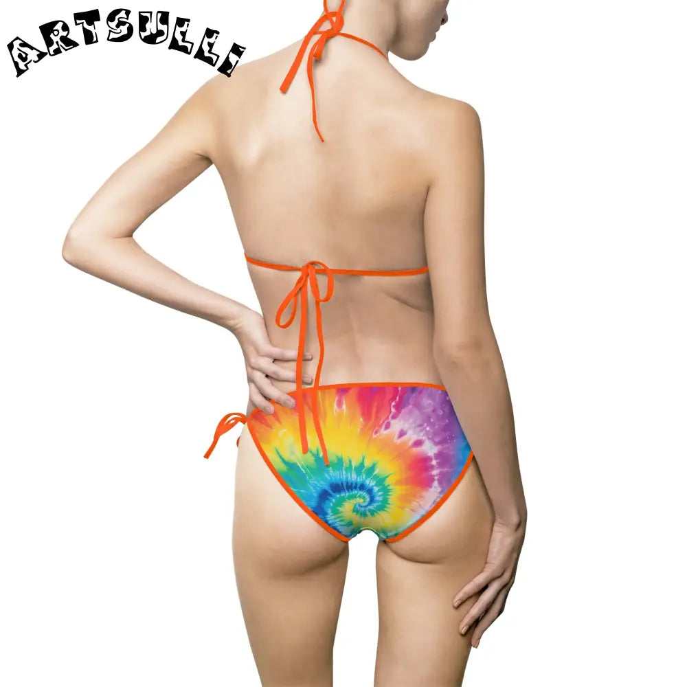 JAKKOUTTHEBXX Tie Dye Print Bikini Swimsuit 2025