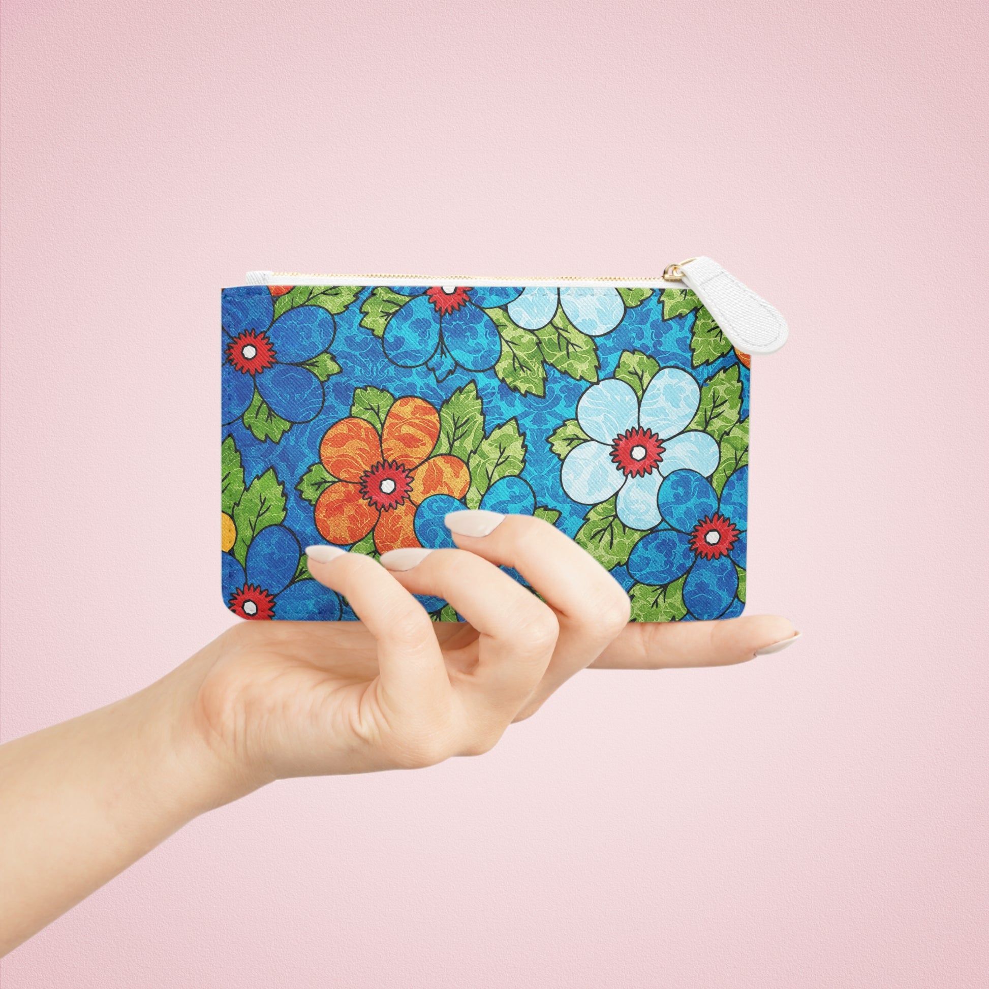 Blue Orange Groovy Mini Clutch Bag, Artsulli - Art is Long, Life is Short, Bags, , , , , , , 