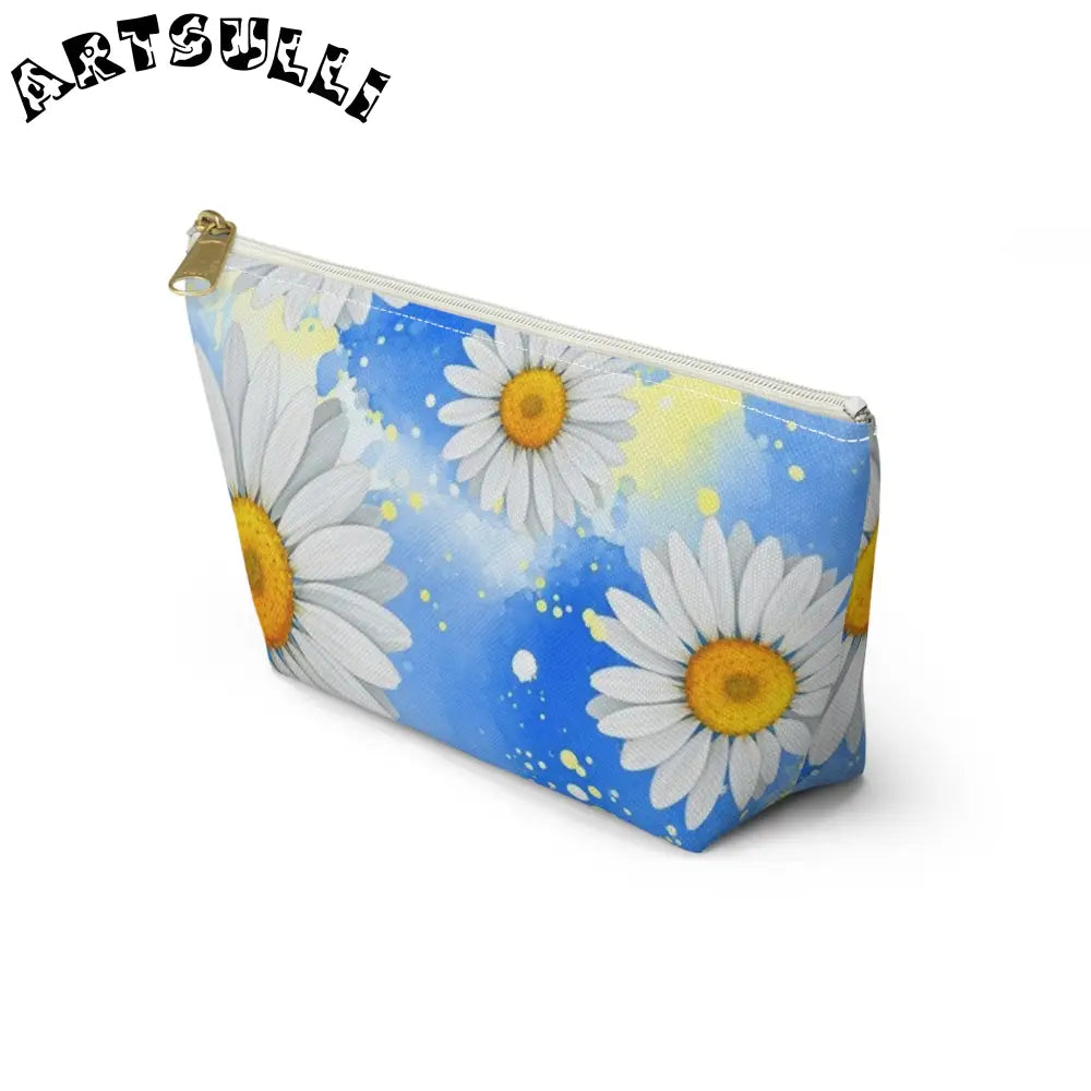 JAKKOUTTHEBXX Daisies Accessory Pouch w T-bottom JAKKOUTTHEBXX