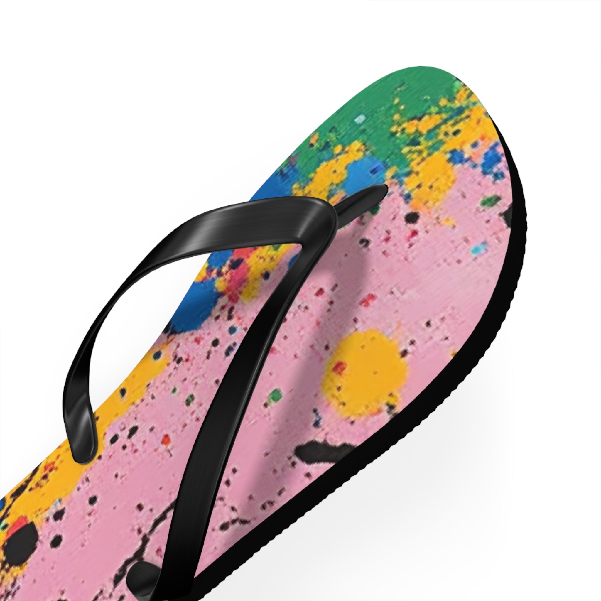 The Colors Of Paint Splatter Flip Flops, Artsulli - Art is Long, Life is Short, Shoes, , , , , , , 