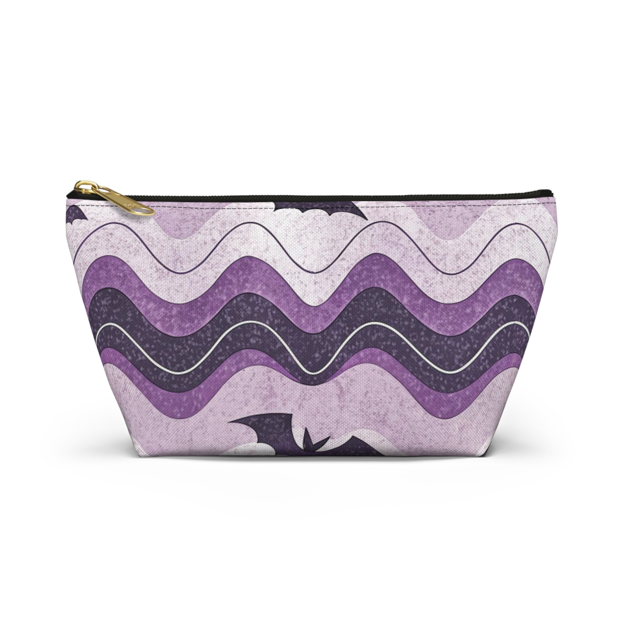 Bat Wave Accessory Pouch w T-bottom, Artsulli - Art is Long, Life is Short, Bags, Size, Small, Color, Black zipper, , , 26594582326580