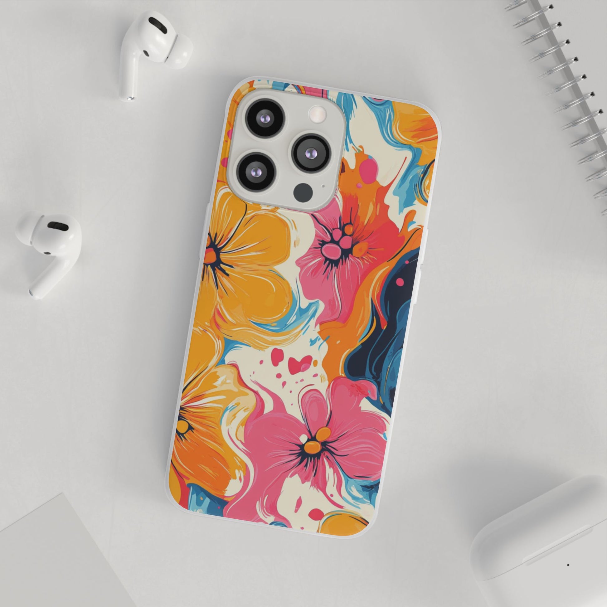 Vibrant Abstract Floral Flexi Case, Artsulli - Art is Long, Life is Short, Phone Case, , , , , , , 