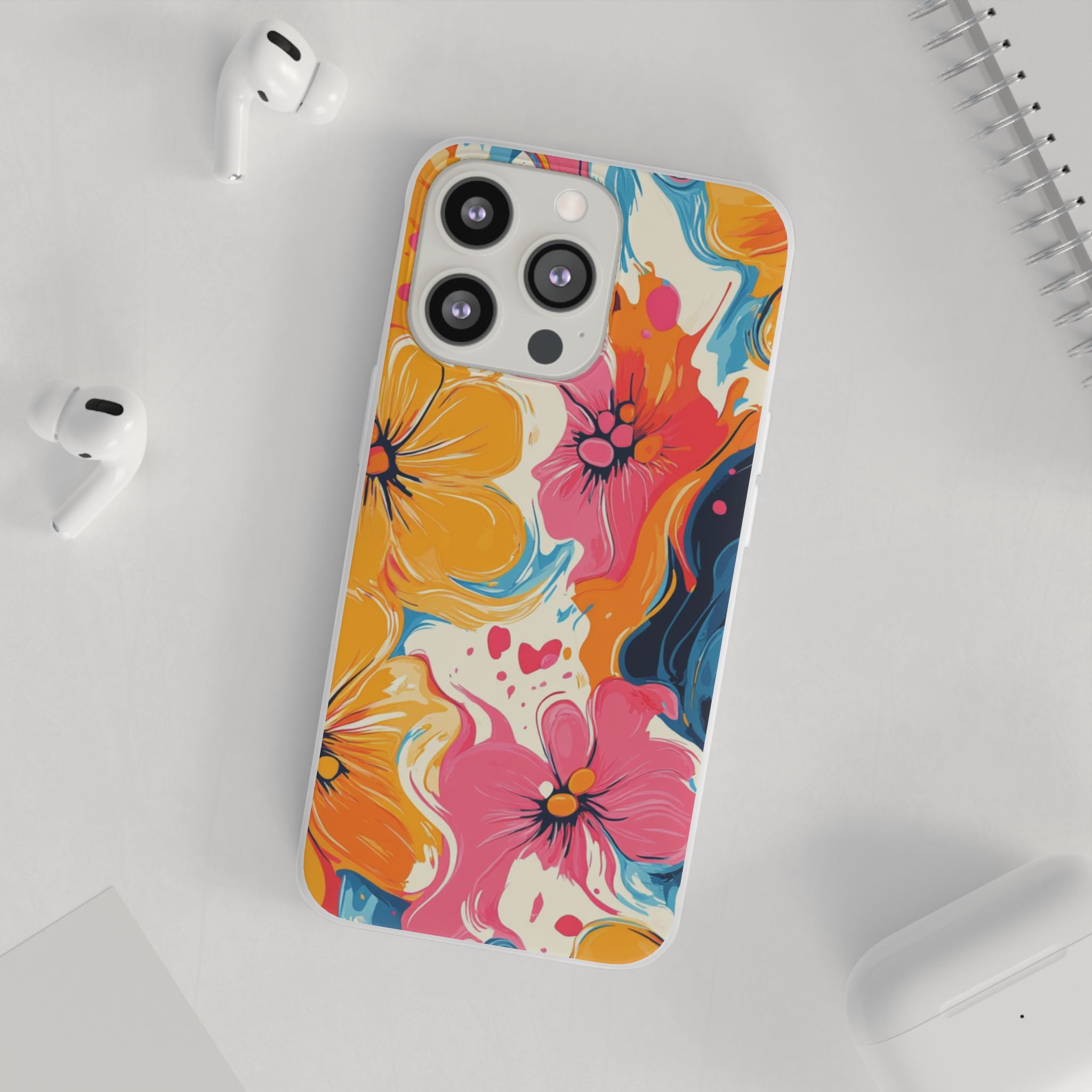 Vibrant Abstract Floral Flexi Case, Artsulli - Art is Long, Life is Short, Phone Case, , , , , , , 