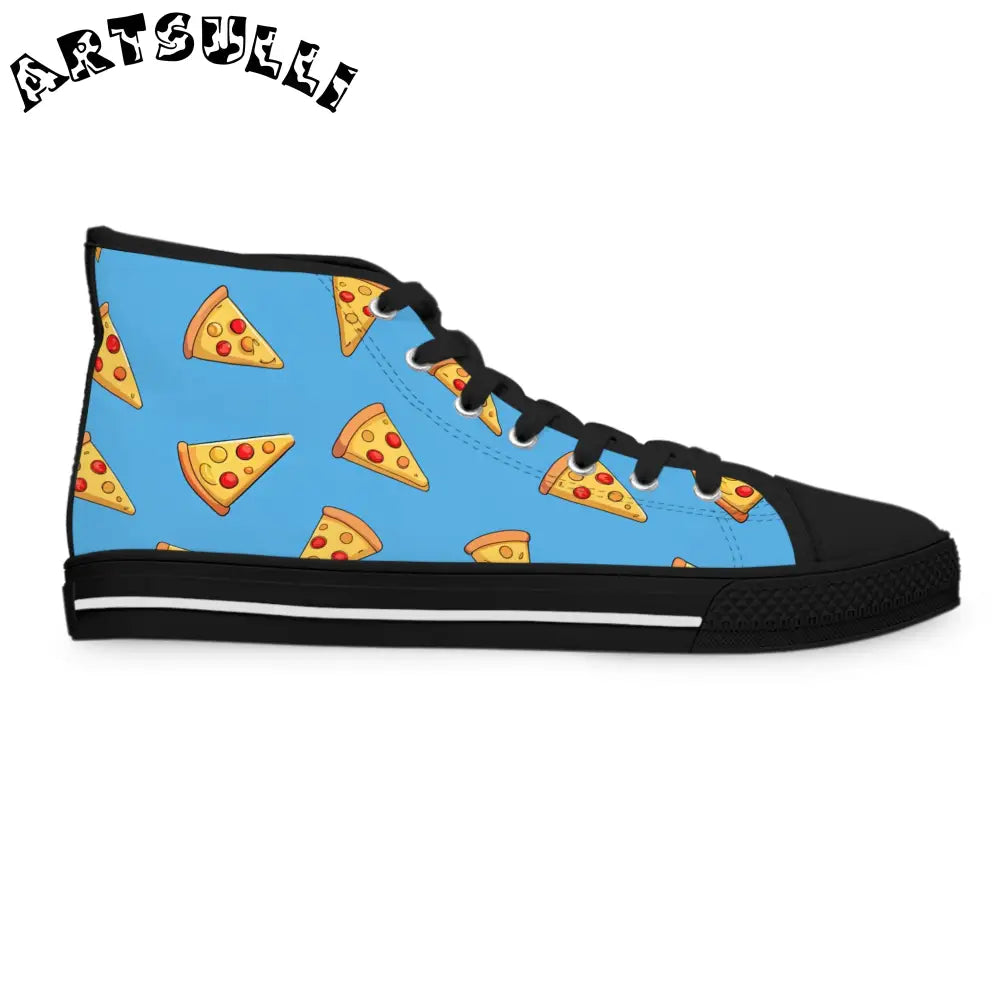 JAKKOUTTHEBXX Blue Pizza Dreamscape Women’s High Top Sneakers