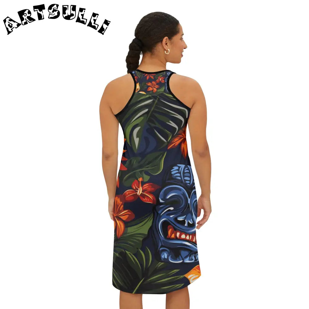 JAKKOUTTHEBXX Tiki Mask Hawaiian Tank Dress 2025