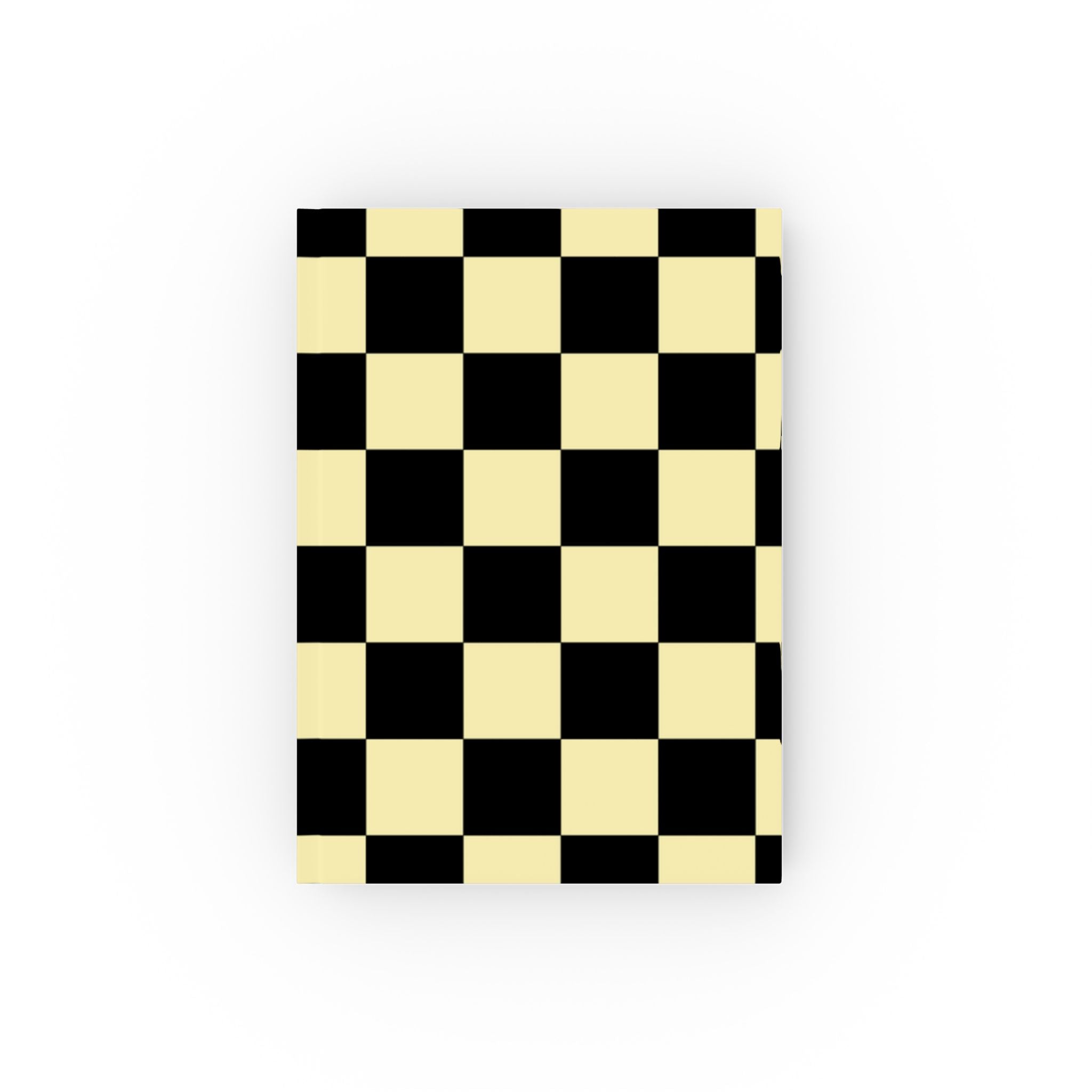 Checkerboard Black and Yellow Hard Backed Journal, Artsulli - Art is Long, Life is Short, Paper products, Paper, Blank, Size, 5.2" x 7.4", , , 10070168925887547630