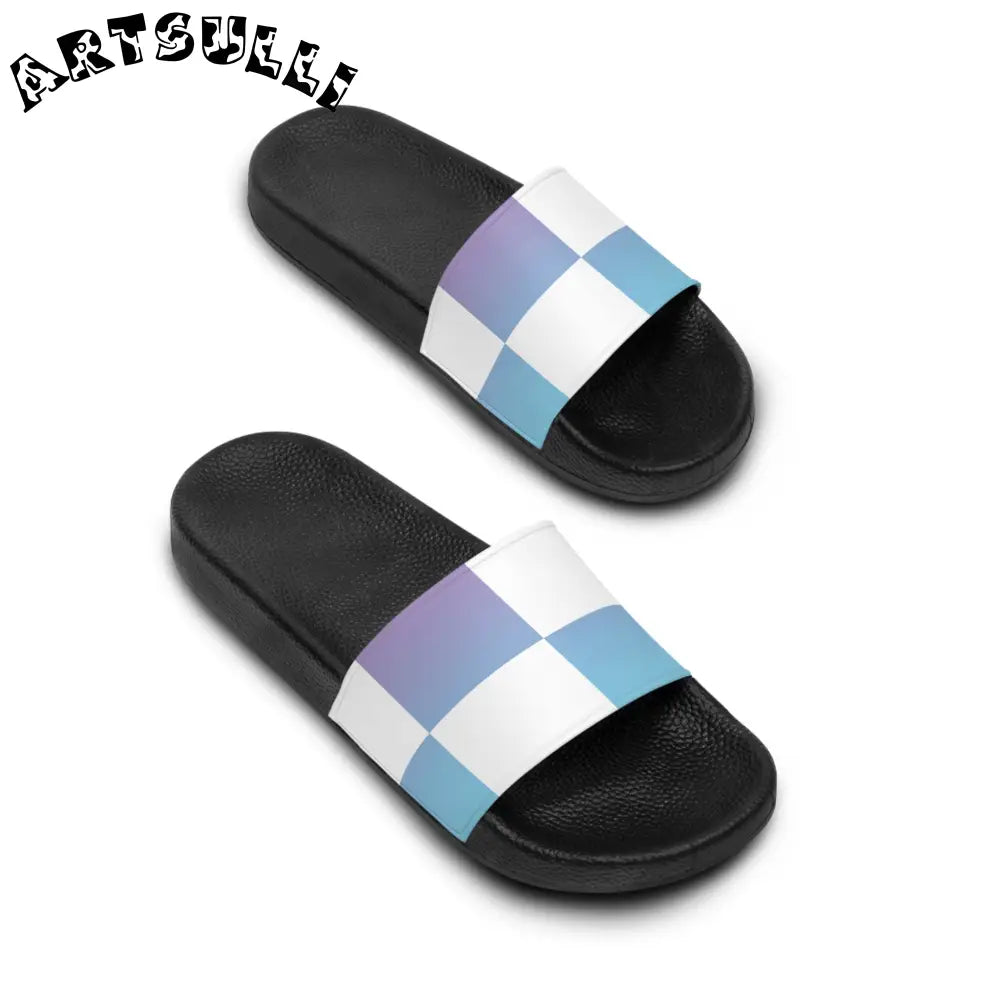 JAKKOUTTHEBXX Vaporwave Check Women’s Slide Sandals JAKKOUTTHEBXX