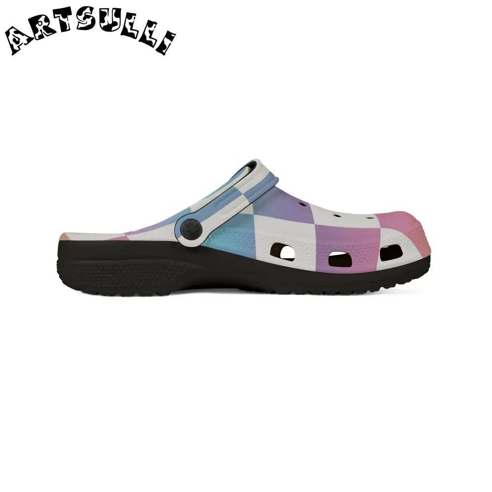 JAKKOUTTHEBXX Vaporwave Check EVA Foam Rubber Shoes (AOP)