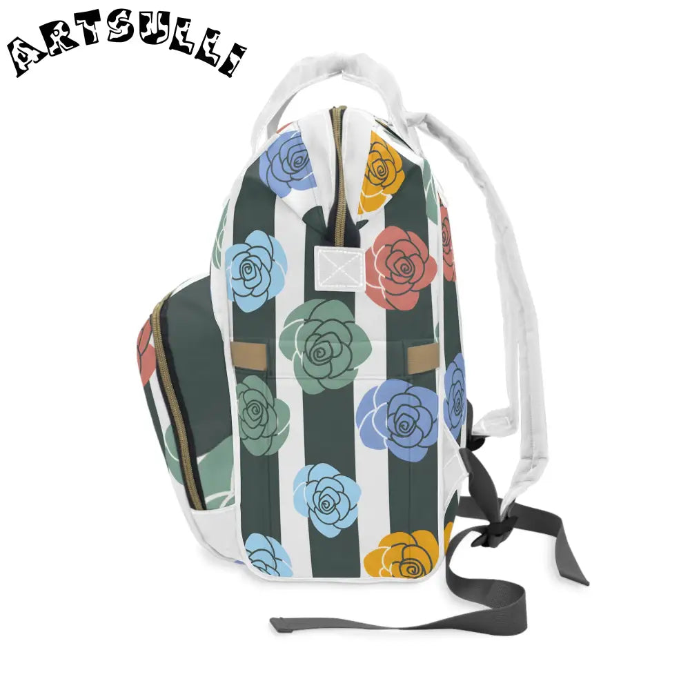 JAKKOUTTHEBXX Stripes x Roses Black and White Multifunctional Diaper