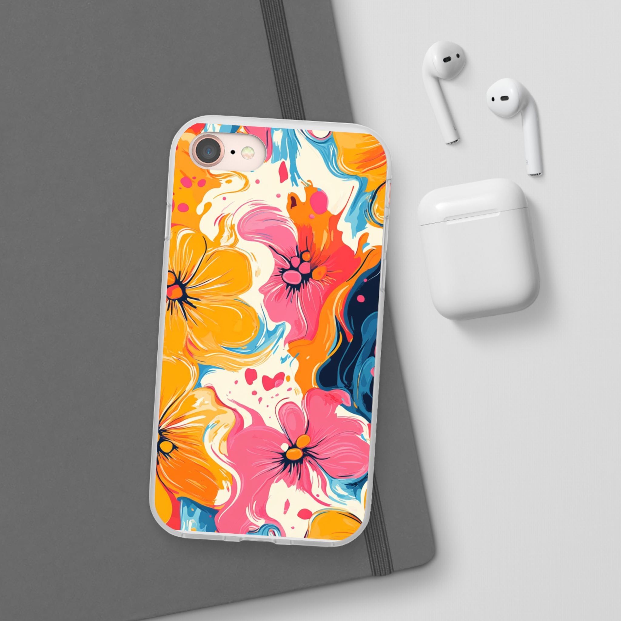 Vibrant Abstract Floral Flexi Case, Artsulli - Art is Long, Life is Short, Phone Case, , , , , , , 