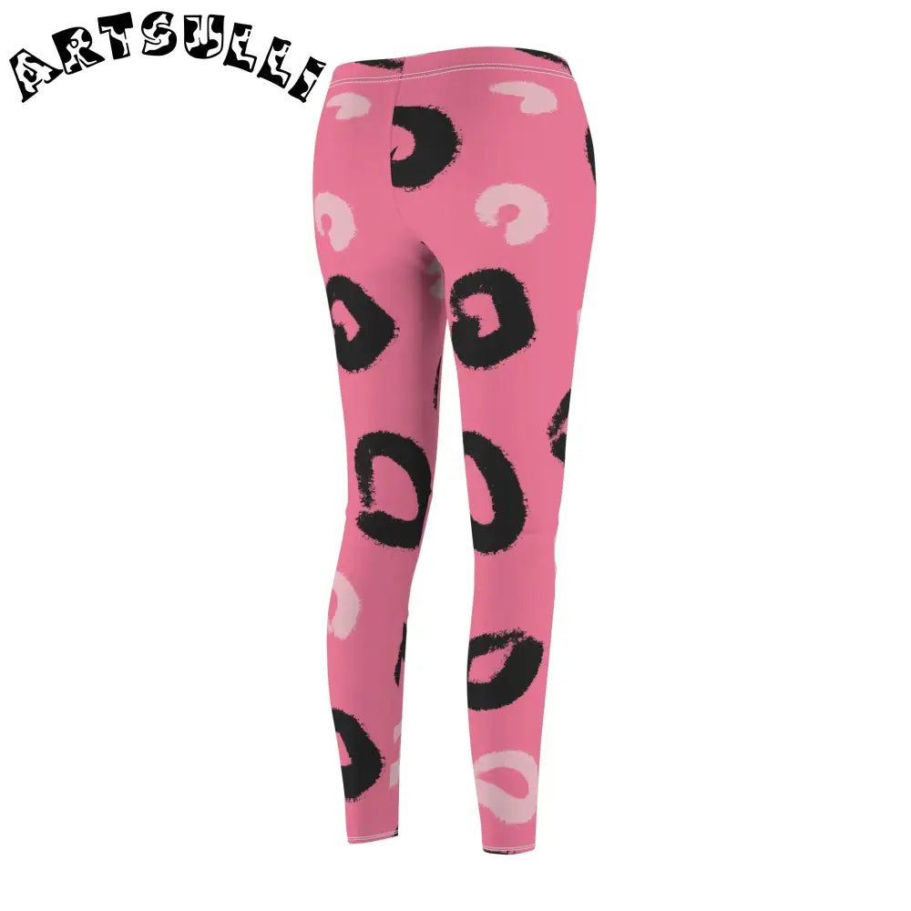 JAKKOUTTHEBXX Pink Leopard Print Skinny Fit Leggings 2025