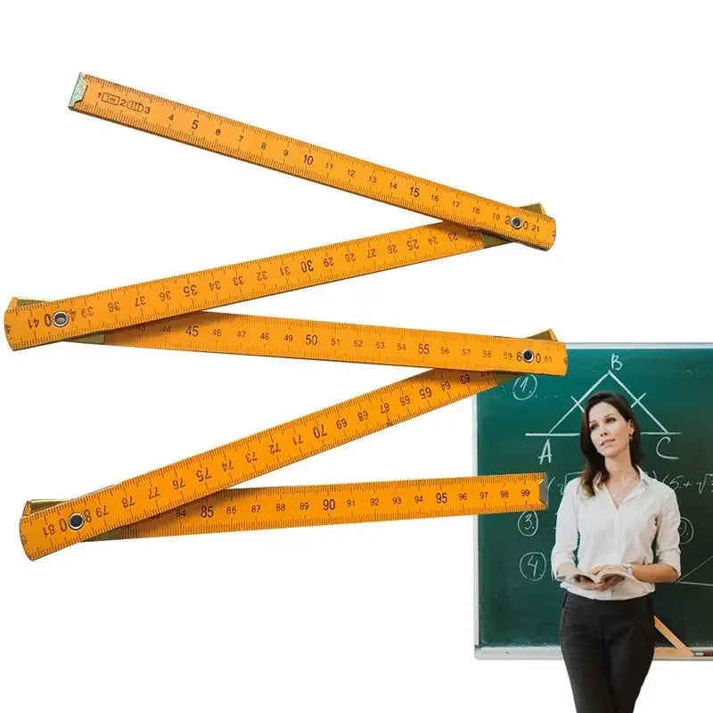 Buy The Best By Artsulli - Art is Long Life Short - Wooden Foldable Ruler Folding 1 Meter Stick Wood Metric Scale Carpenters For School