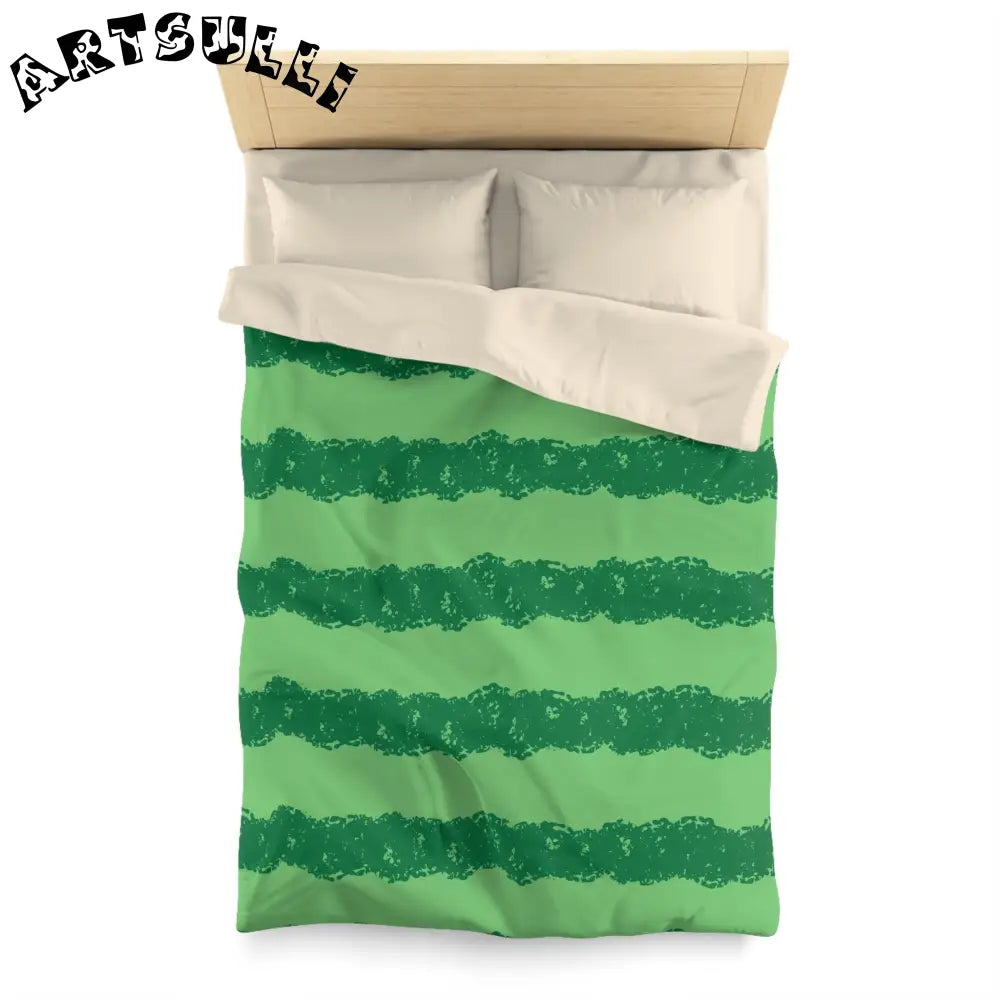 JAKKOUTTHEBXX Watermelon Green Microfiber Duvet Cover JAKKOUTTHEBXX