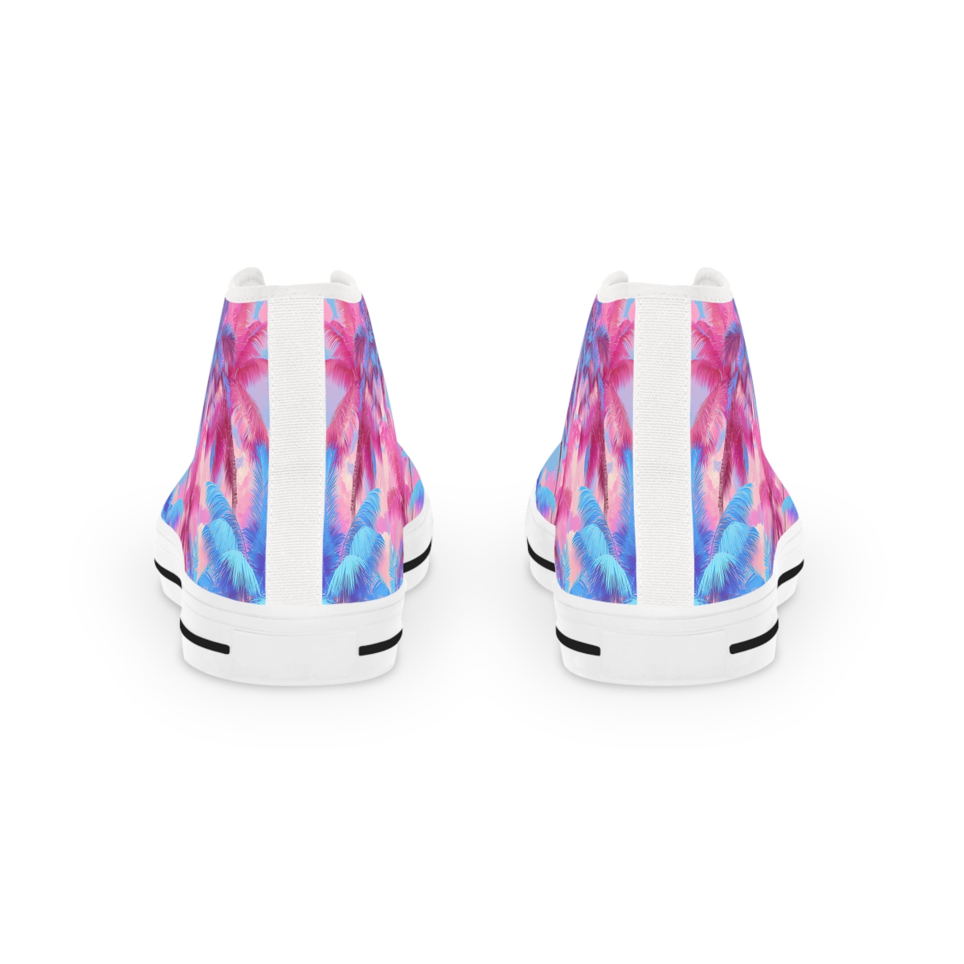 Ethereal Pastel Palms II Men's High Top Sneakers, Artsulli - Art is Long, Life is Short, Shoes, , , , , , , 