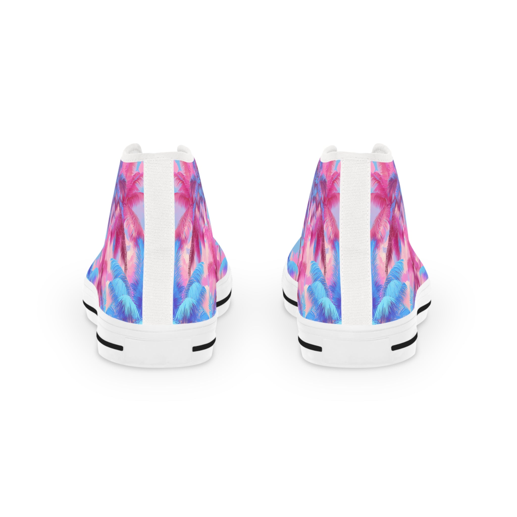 Ethereal Pastel Palms II Men's High Top Sneakers, Artsulli - Art is Long, Life is Short, Shoes, , , , , , , 
