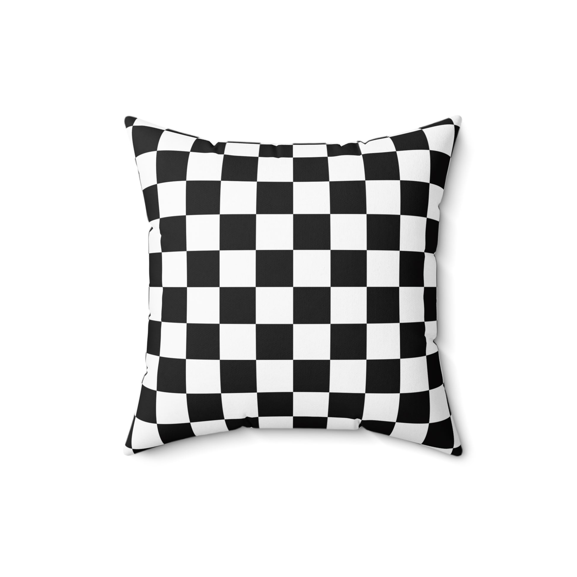 Checkerboard Black and White Spun Polyester Square Pillow, Artsulli - Art is Long, Life is Short, Home Decor, , , , , , , 