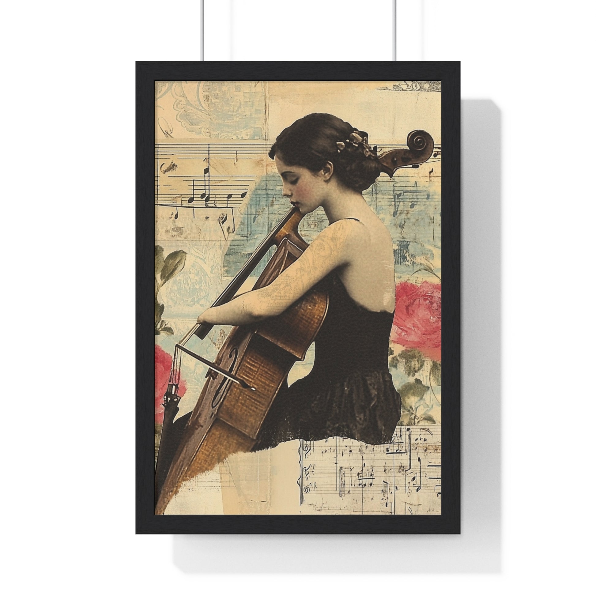 Vaporwave Type Beat Girl Vertical Framed Poster, Artsulli - Art is Long, Life is Short, Poster, Size, 12″ x 18″, Color, Black, , , 13272978301960135255