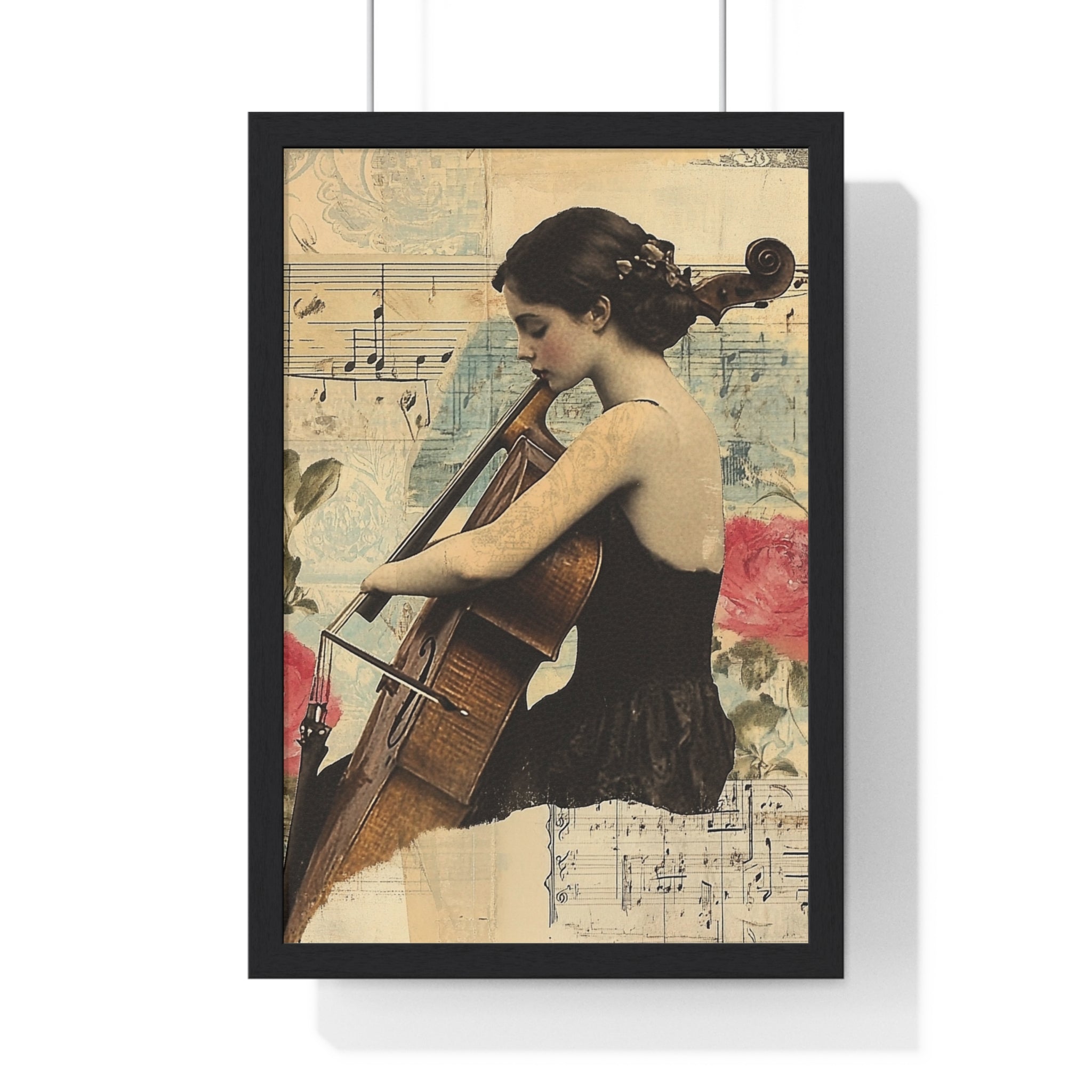 Vaporwave Type Beat Girl Vertical Framed Poster, Artsulli - Art is Long, Life is Short, Poster, Size, 12″ x 18″, Color, Black, , , 13272978301960135255