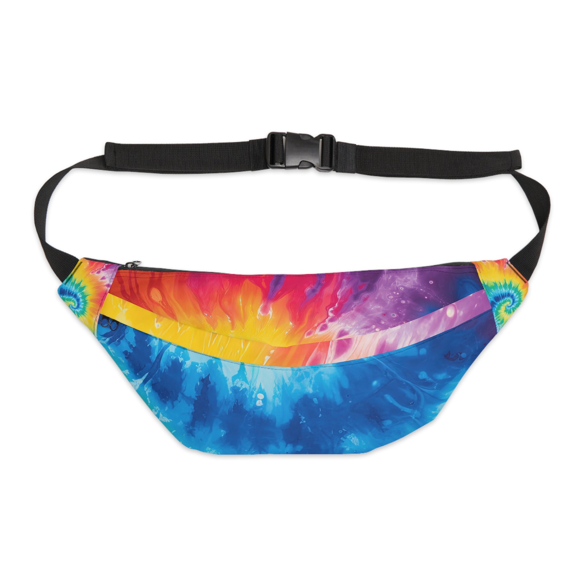 Tie Dye Large Fanny Pack, Artsulli - Art is Long, Life is Short, Bags, Size, 8" × 9" × 4'', , , , , 21440234168487119535