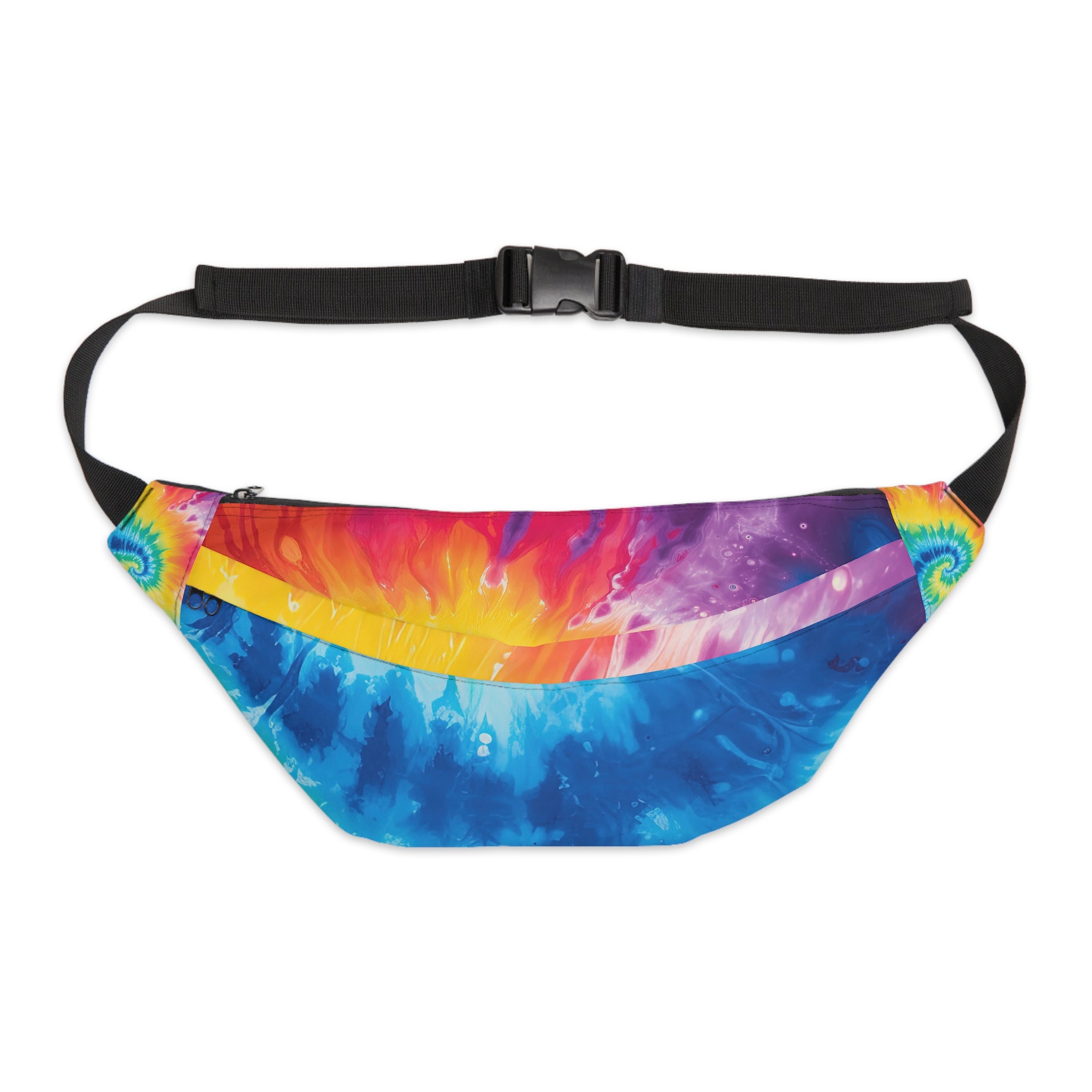 Tie Dye Large Fanny Pack, Artsulli - Art is Long, Life is Short, Bags, Size, 8" × 9" × 4'', , , , , 21440234168487119535