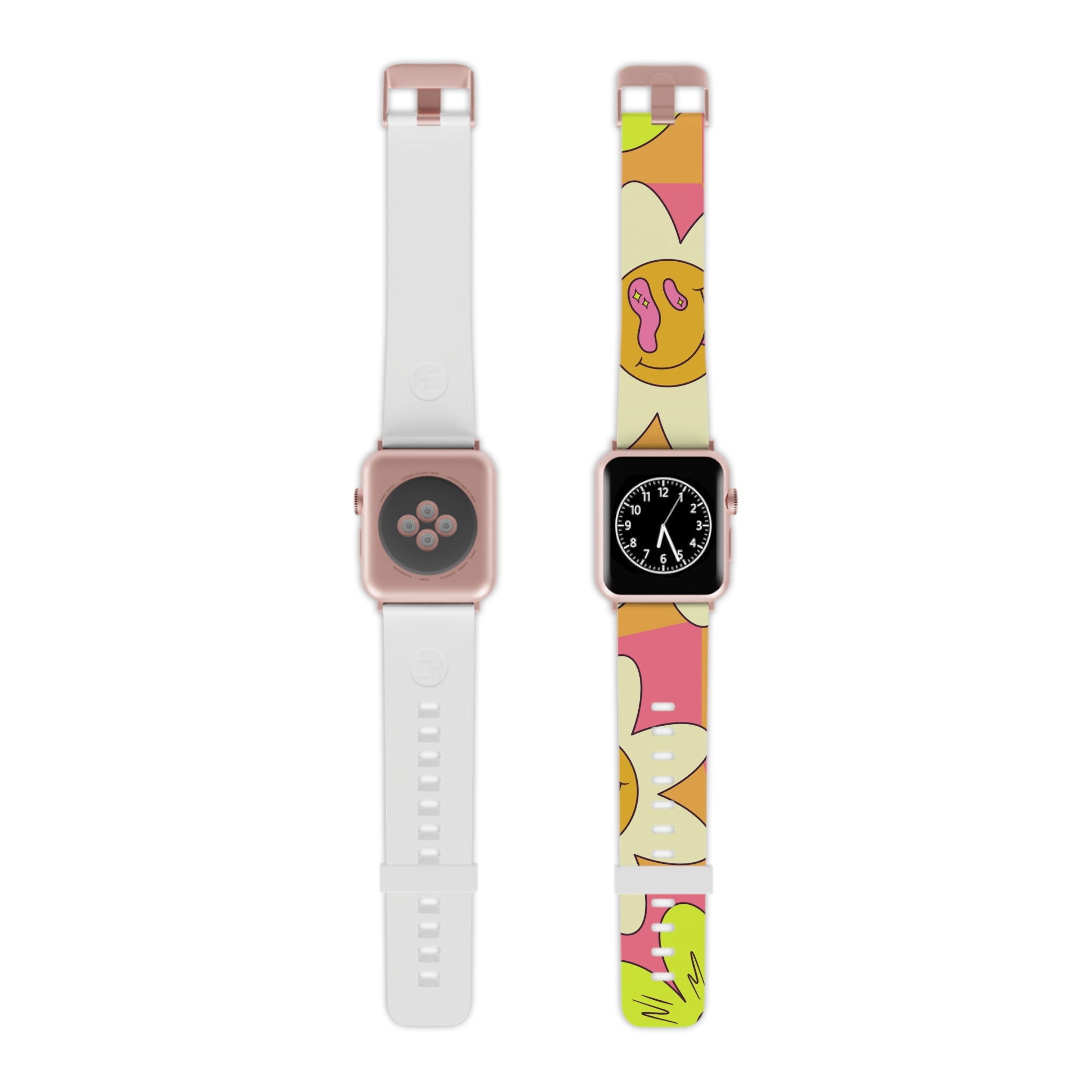 Trippy Sour Face Rave Watch Band for Apple Watch, Artsulli - Art is Long, Life is Short, Accessories, Size, 7.5'' × 0.75'' / 38 - 40 mm, Color, Rose Gold, , , 13976859937766