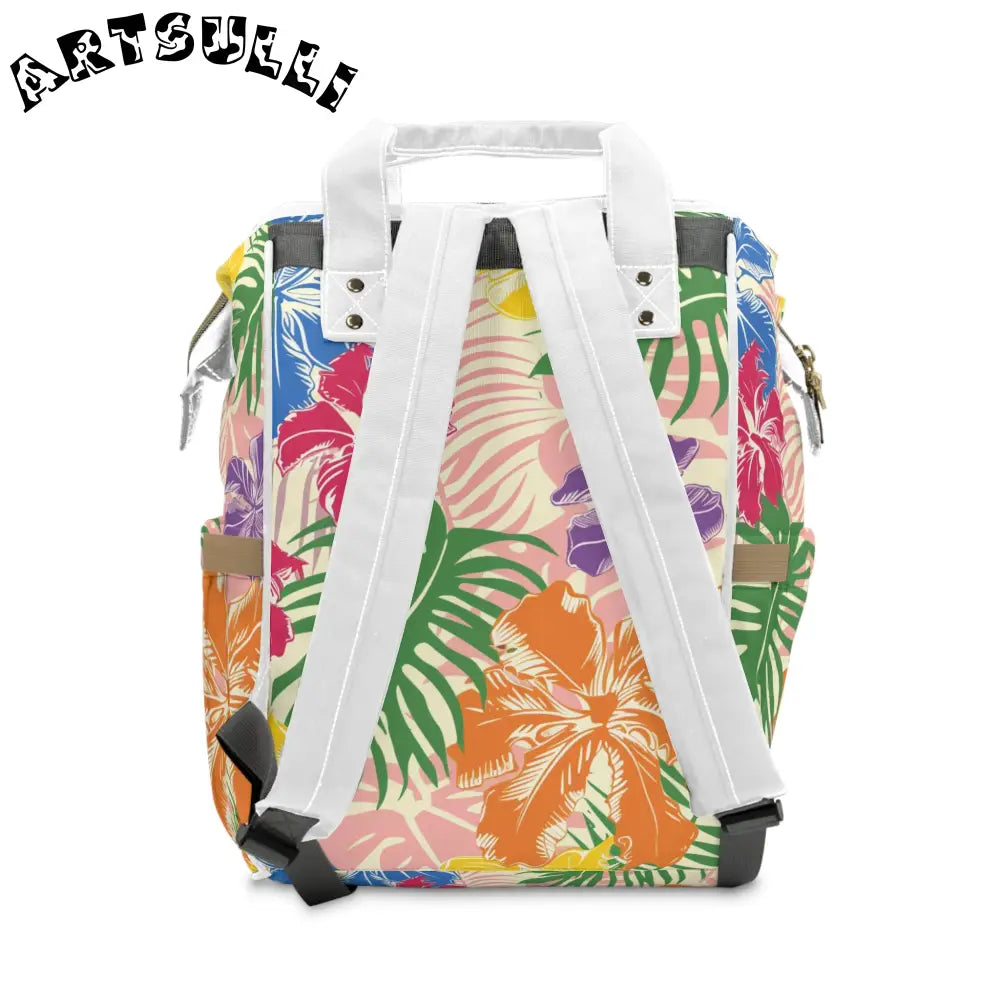 JAKKOUTTHEBXX Tropical Floral Diaper Backpack 2025