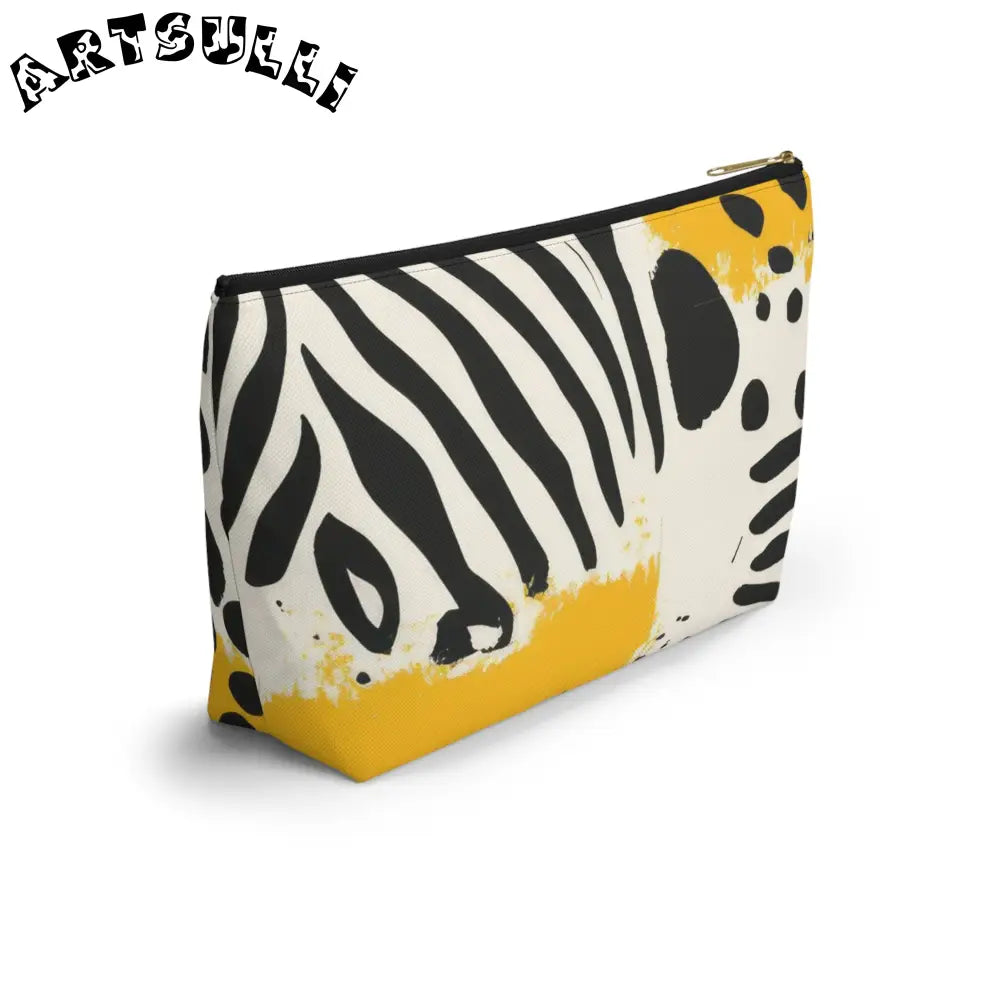 JAKKOUTTHEBXX Rae Zebra Rhapsody Accessory Pouch w T-bottom