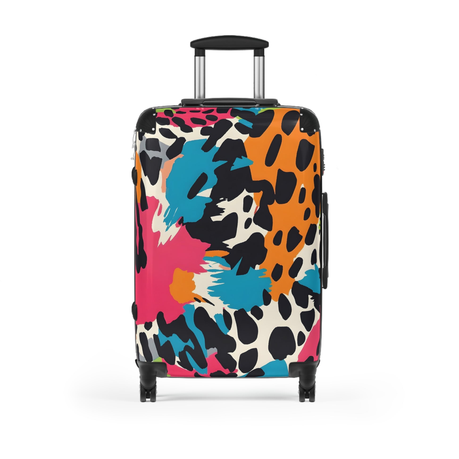 Wild Brush Strokes x Animal Print Multi-Color Suitcase, Artsulli - Art is Long, Life is Short, Bags, Size, Medium, Color, Black, , , 21436950671927784431