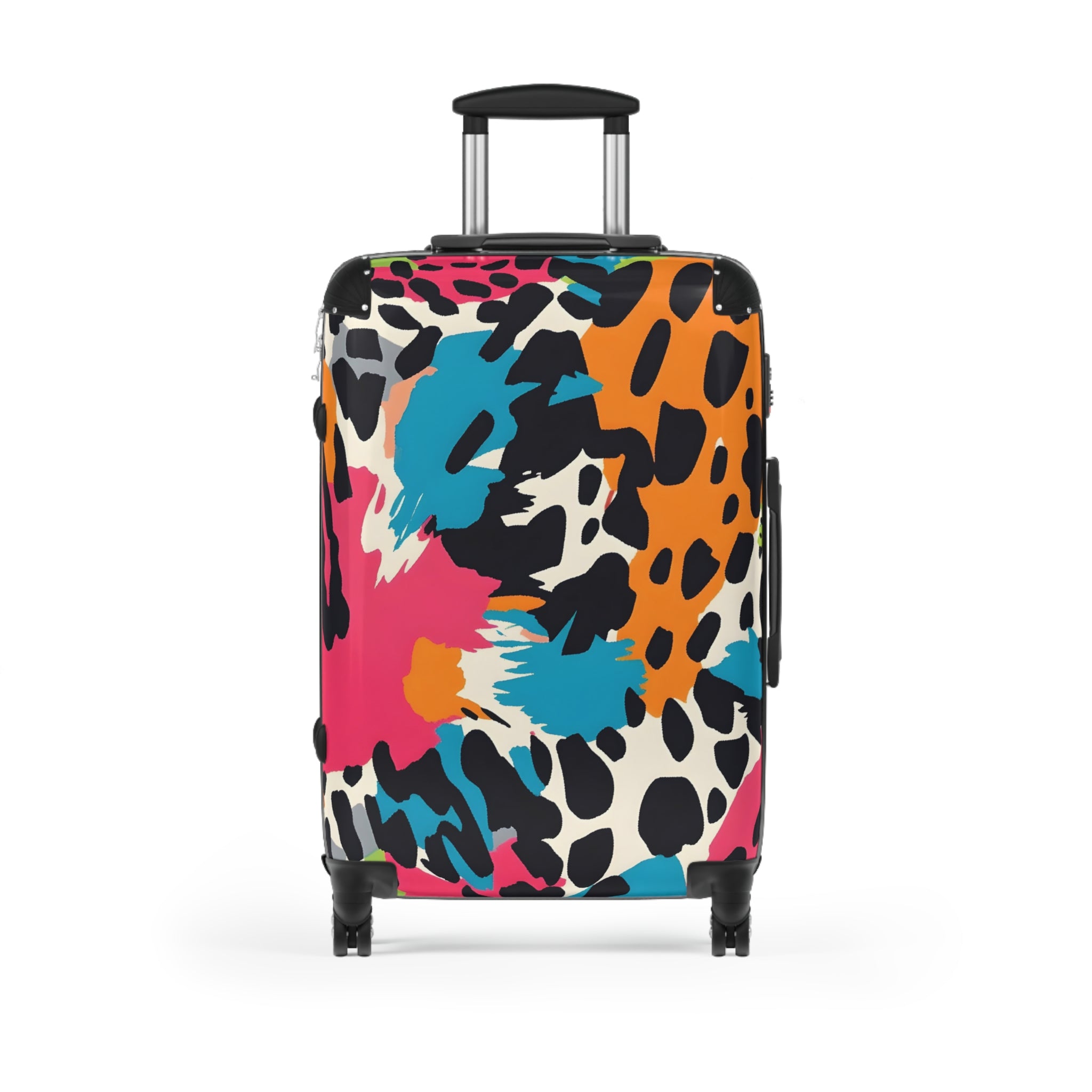 Wild Brush Strokes x Animal Print Multi-Color Suitcase, Artsulli - Art is Long, Life is Short, Bags, Size, Medium, Color, Black, , , 21436950671927784431