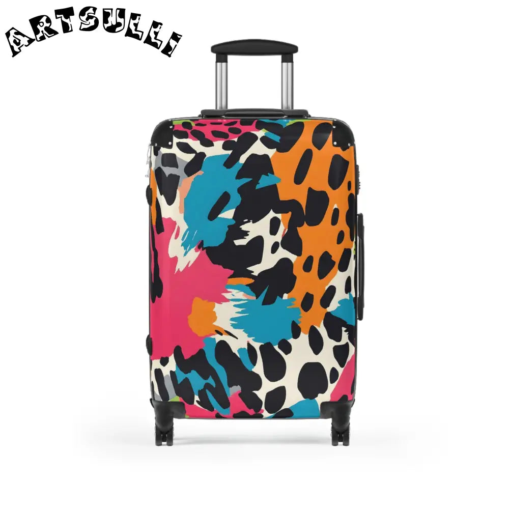 JAKKOUTTHEBXX Wild Brush Strokes x Animal Print Multi-Color Suitcase