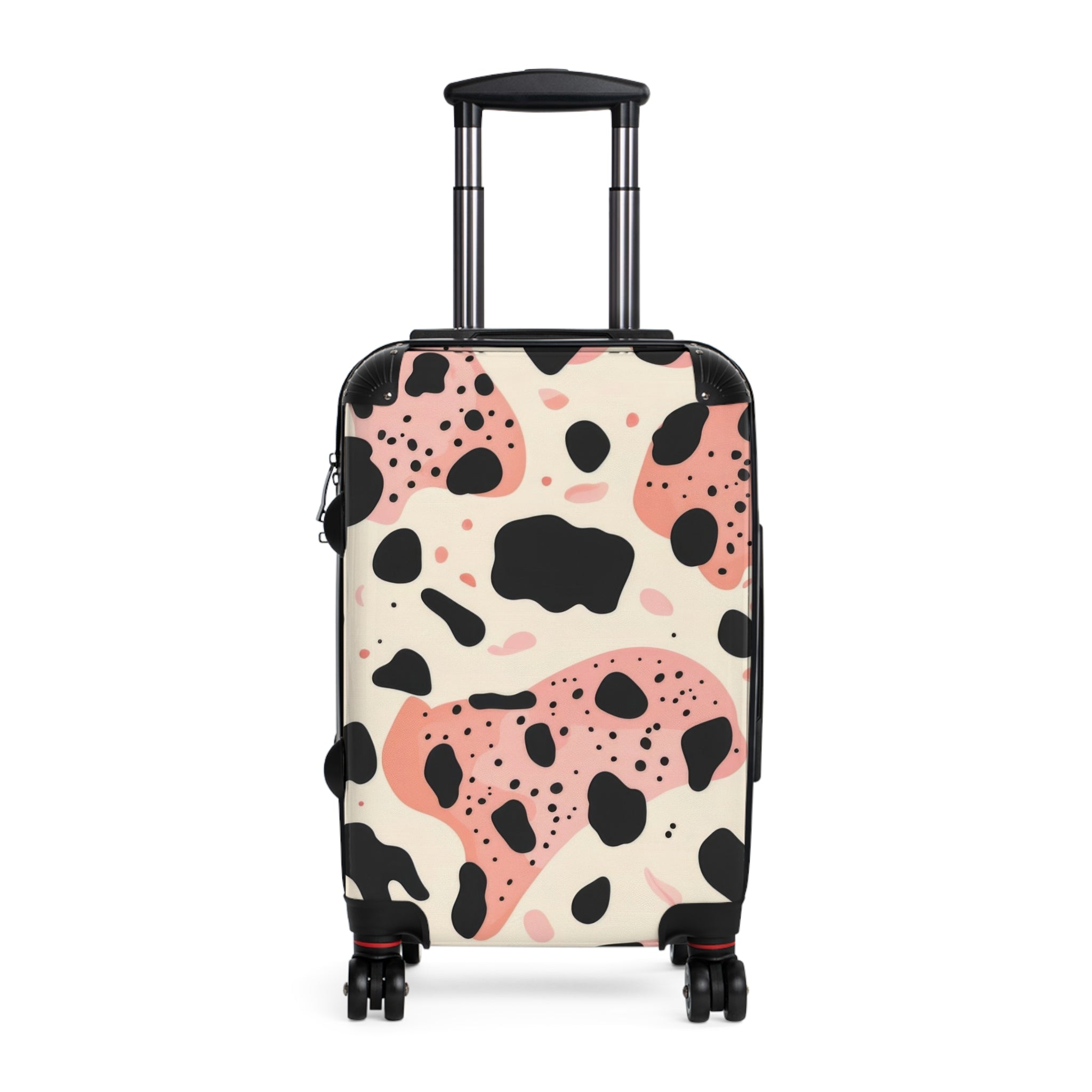 Organic Cow Print Cream and Pink Suitcase, Artsulli - Art is Long, Life is Short, Bags, Size, Small, Color, Black, , , 85961481359869