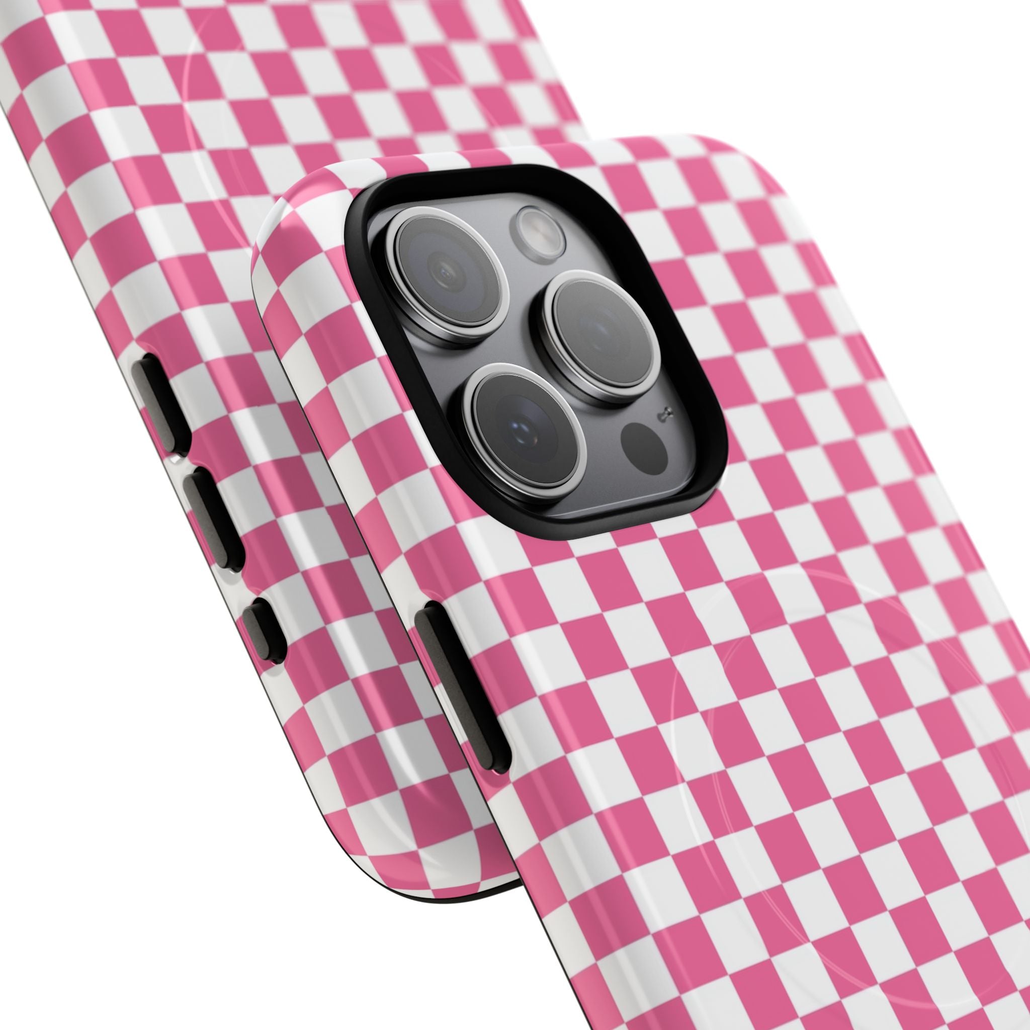 Yuyushiki Pink Check Tough Magnetic Cases, Artsulli - Art is Long, Life is Short, Phone Case, , , , , , , 