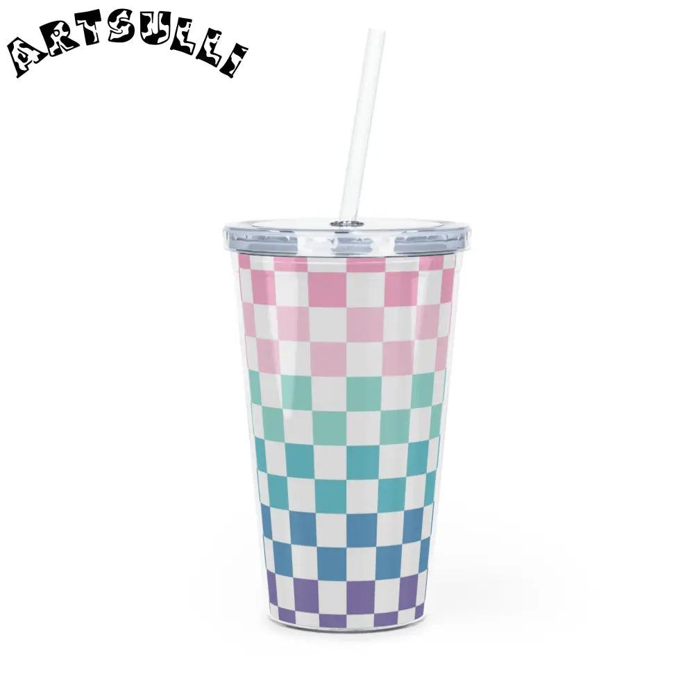 JAKKOUTTHEBXX Vaporwave Rainbow Checkerboard Multi-Color Plastic
