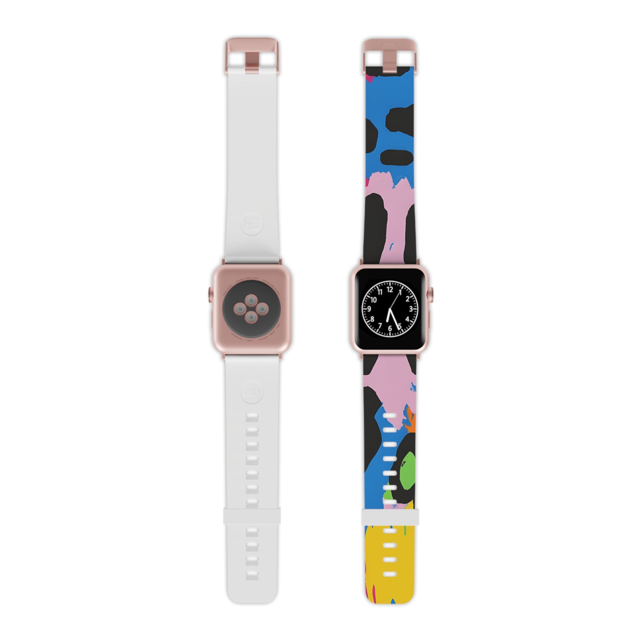 90s Neon II Watch Band for Apple Watch, Artsulli - Art is Long, Life is Short, Accessories, Size, 7.5'' × 0.75'' / 38 - 40 mm, Color, Rose Gold, , , 32284298103888487726
